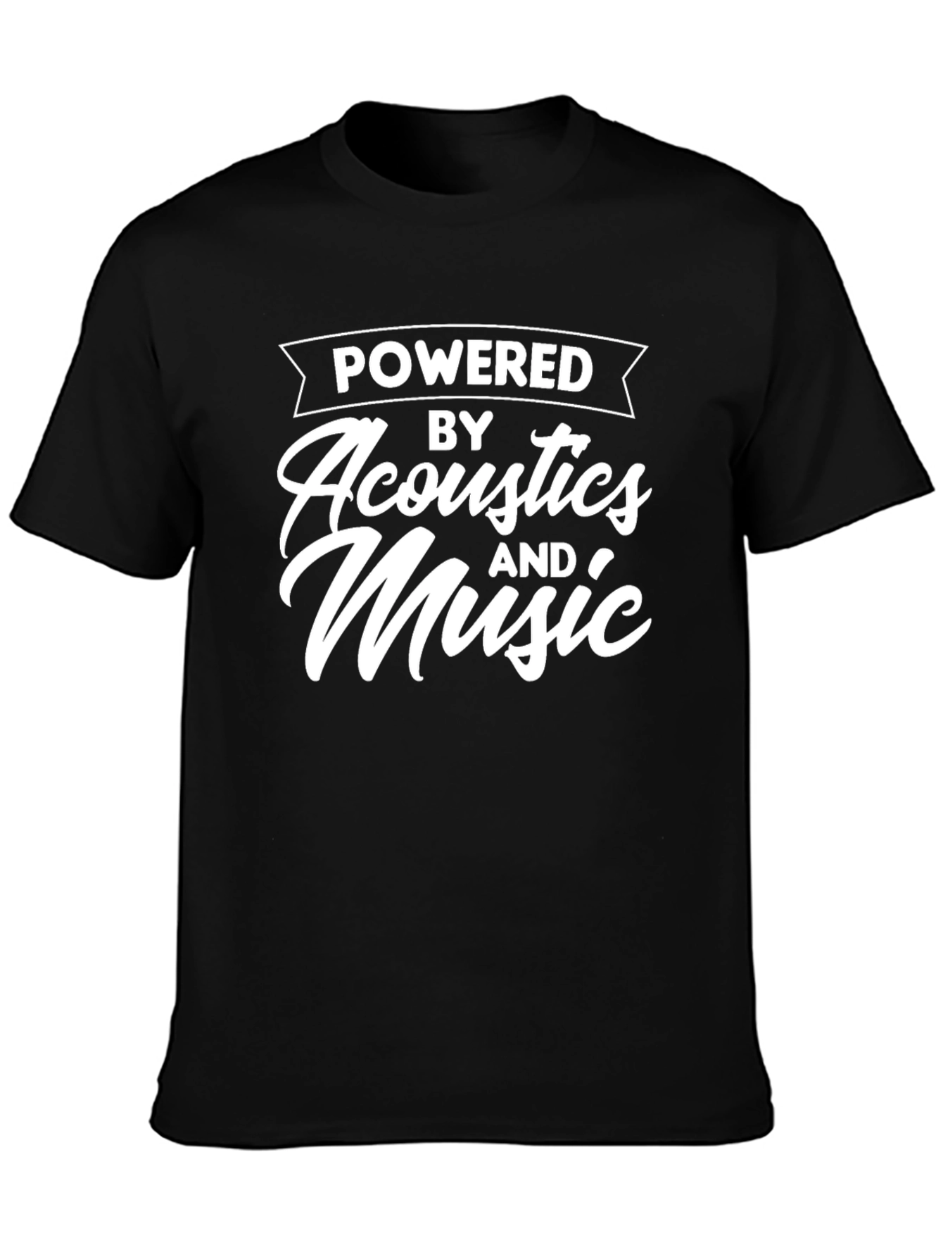 Powered by Acoustics and Music Graphic Tee
