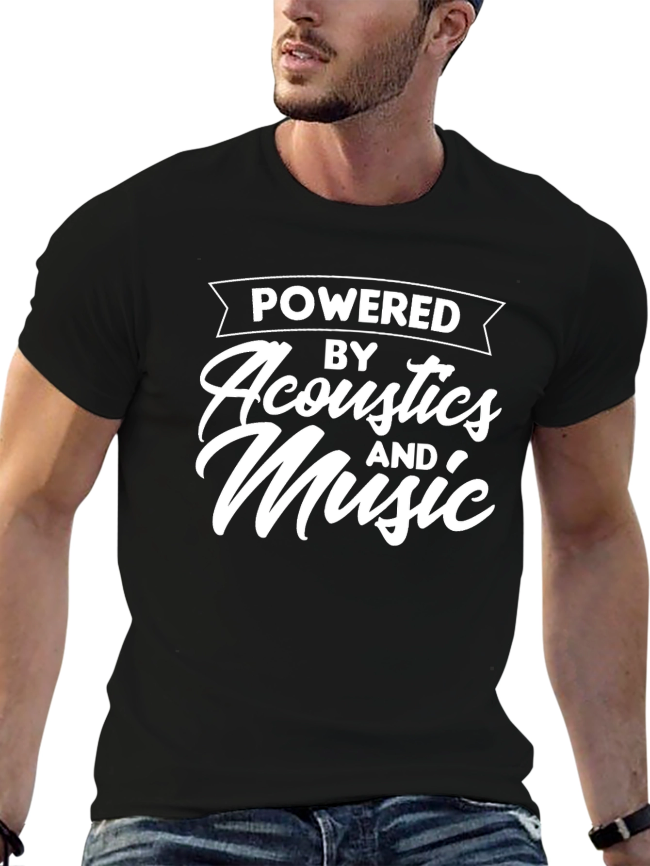 Powered by Acoustics and Music Graphic Tee