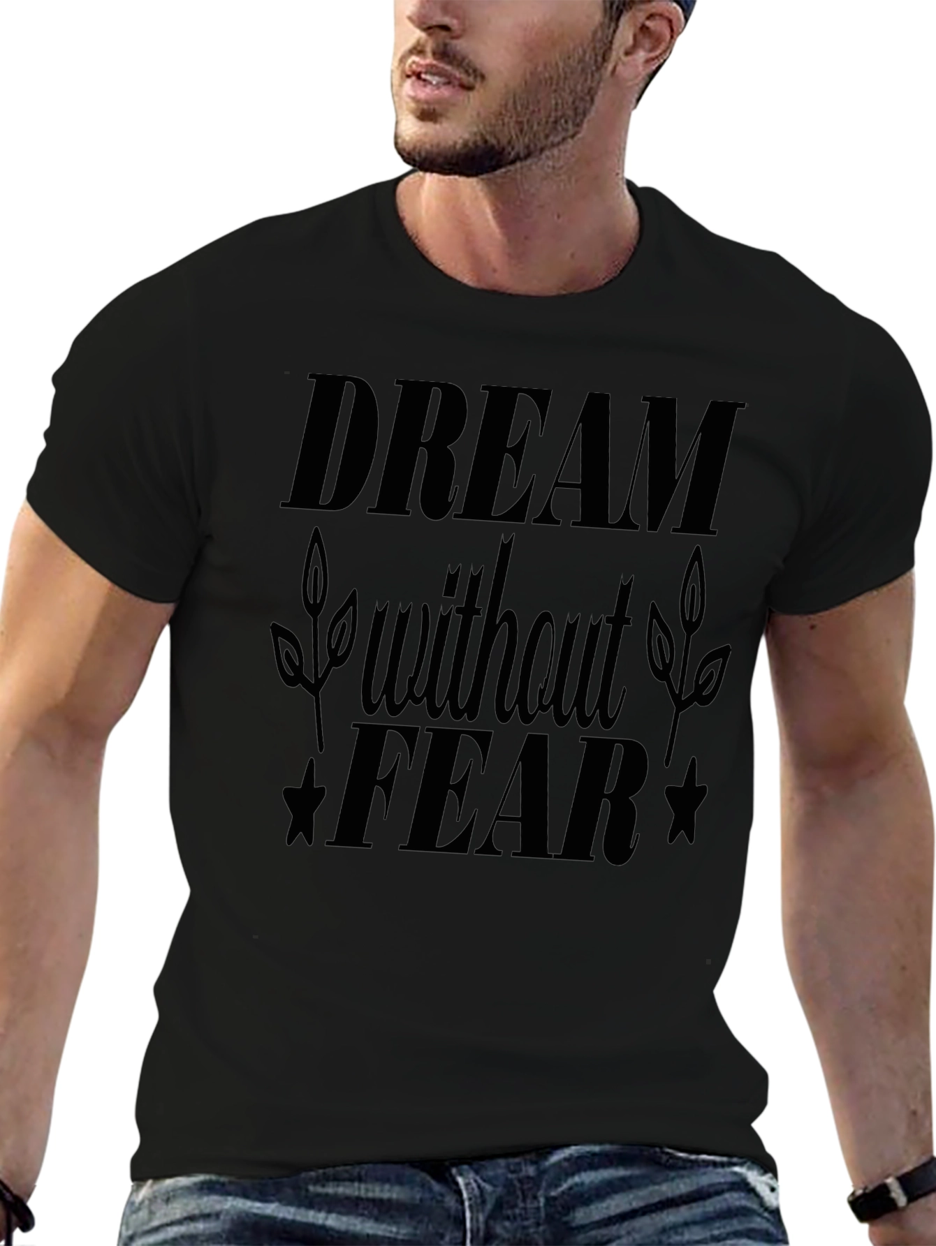 Dream Without Fear Black Graphic Tee