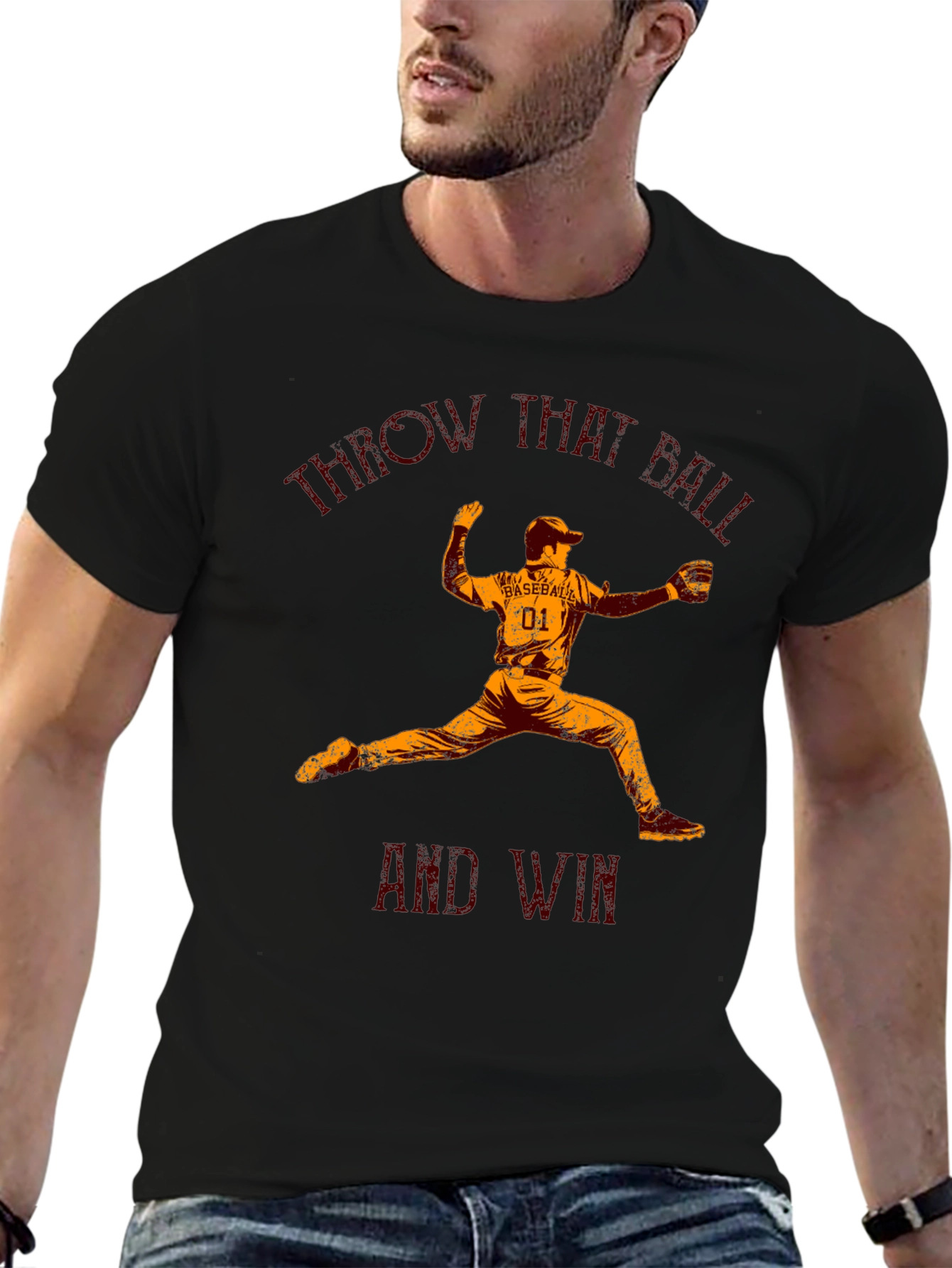 Throw That Ball Baseball Graphic Tee