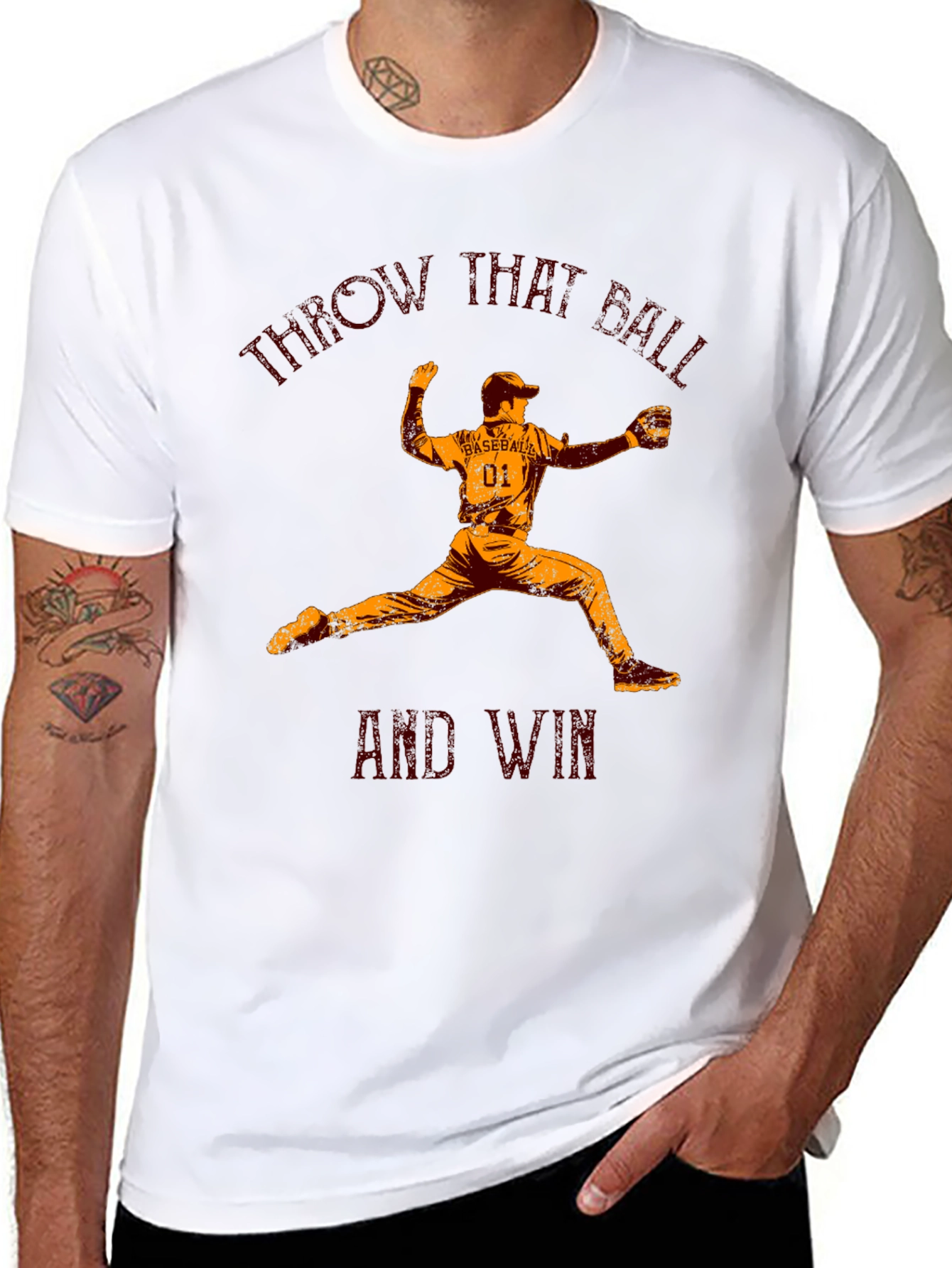 Throw That Ball Baseball Graphic Tee