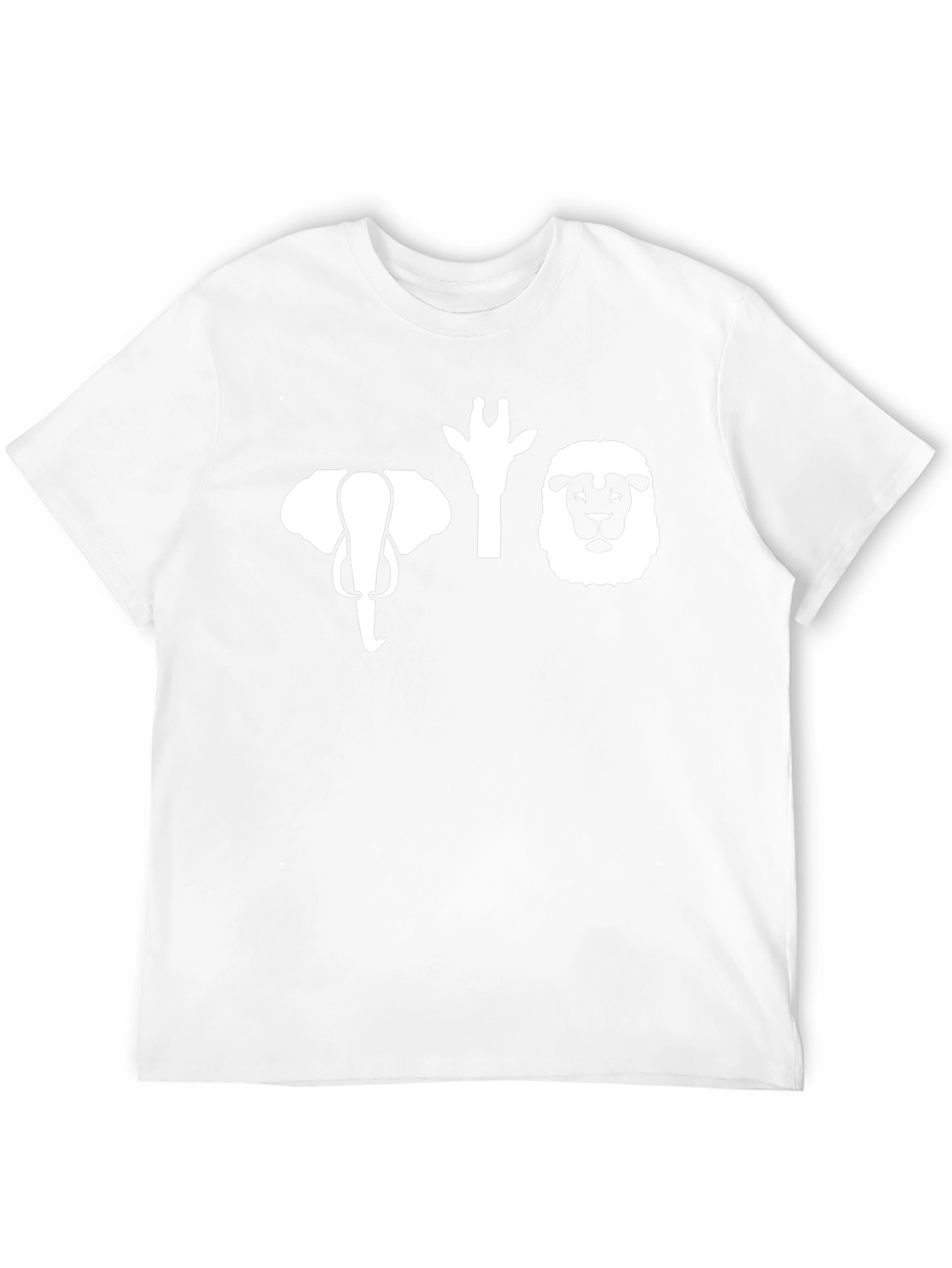 Safari Animal Heads Graphic Tee - Black