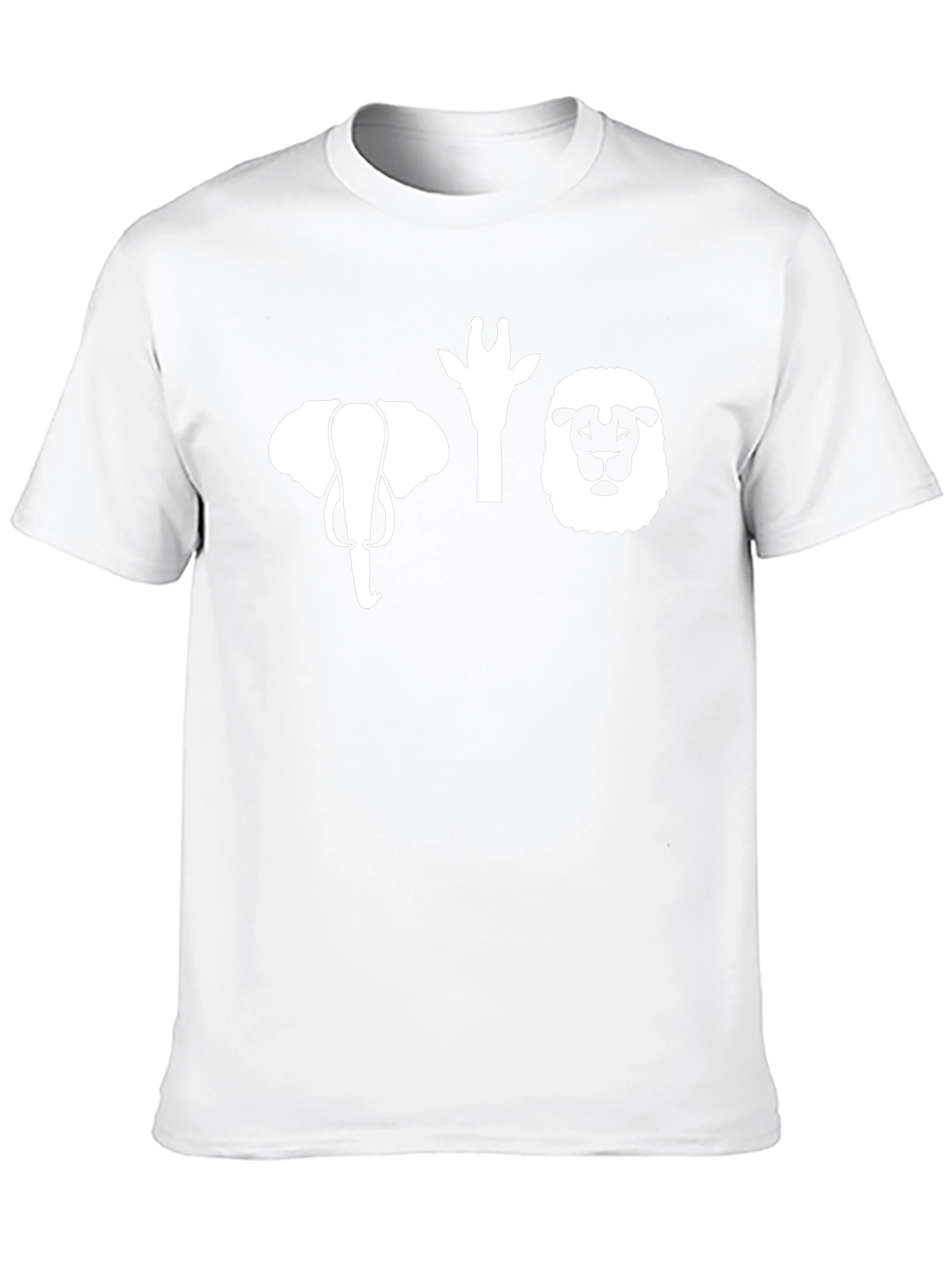 Safari Animal Heads Graphic Tee - Black