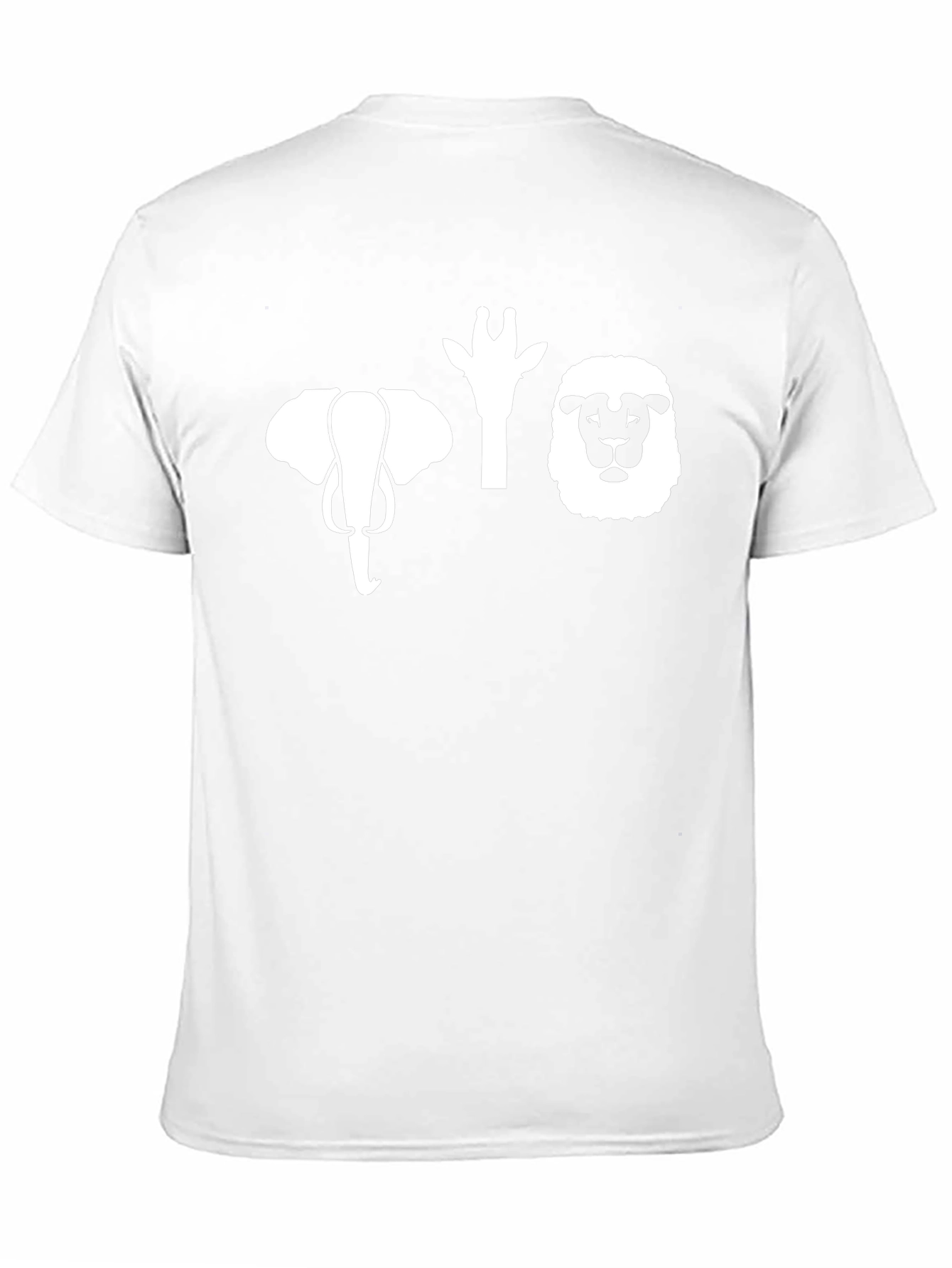 Safari Animal Heads Graphic Tee - Black