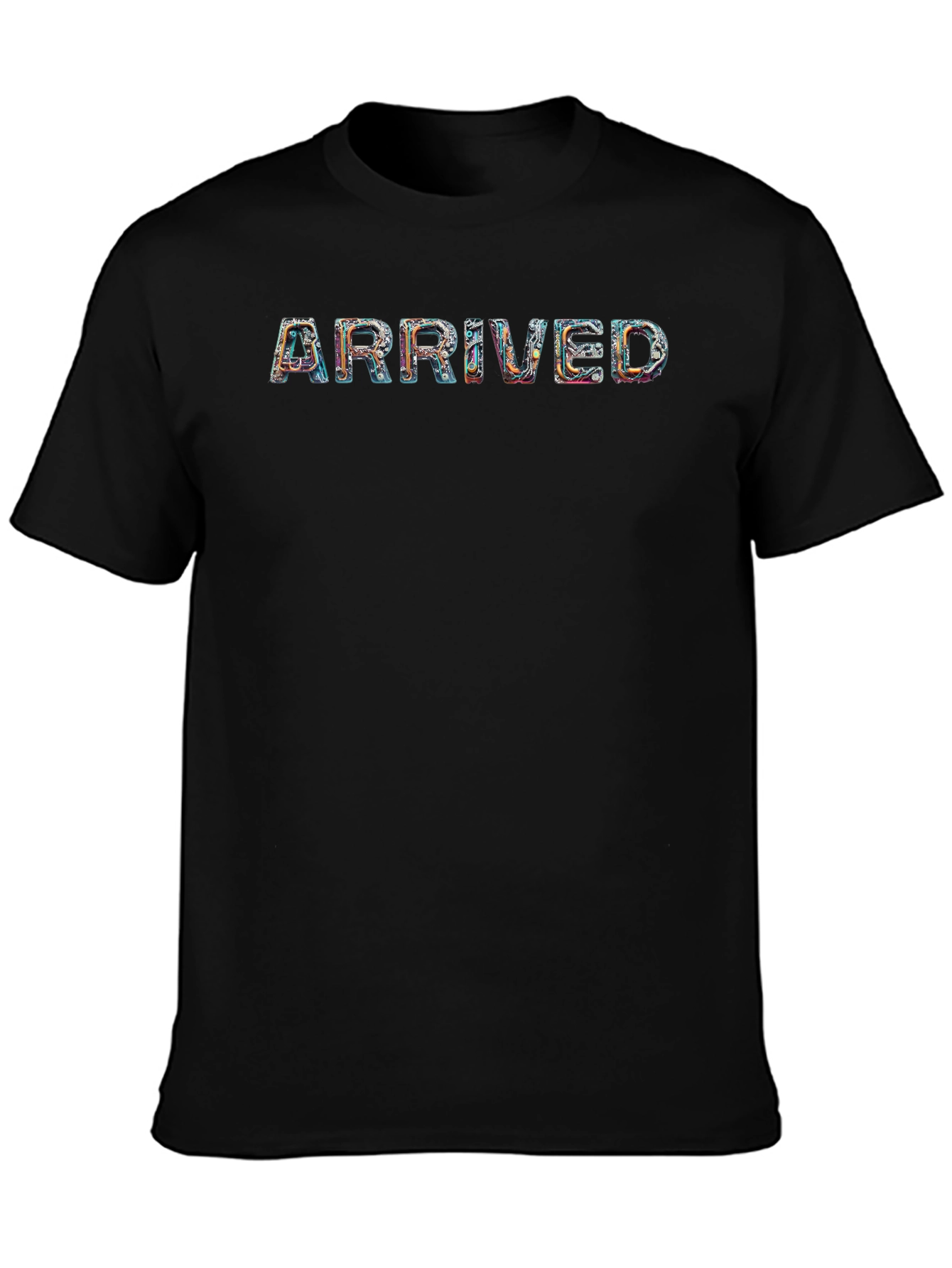 Arrived Graphic Tee - Stylish Mens Black T-Shirt