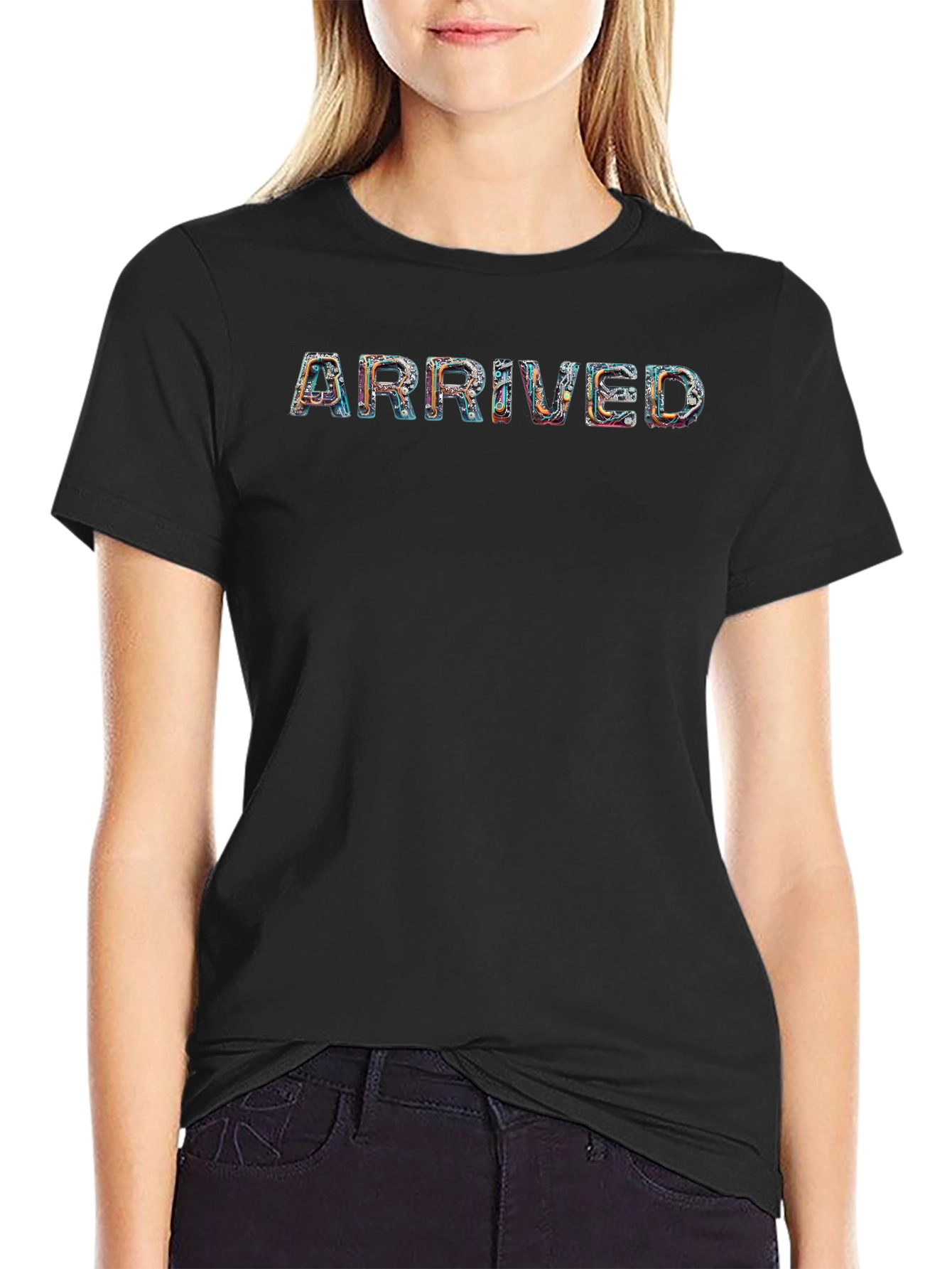 Arrived Graphic Tee - Stylish Mens Black T-Shirt