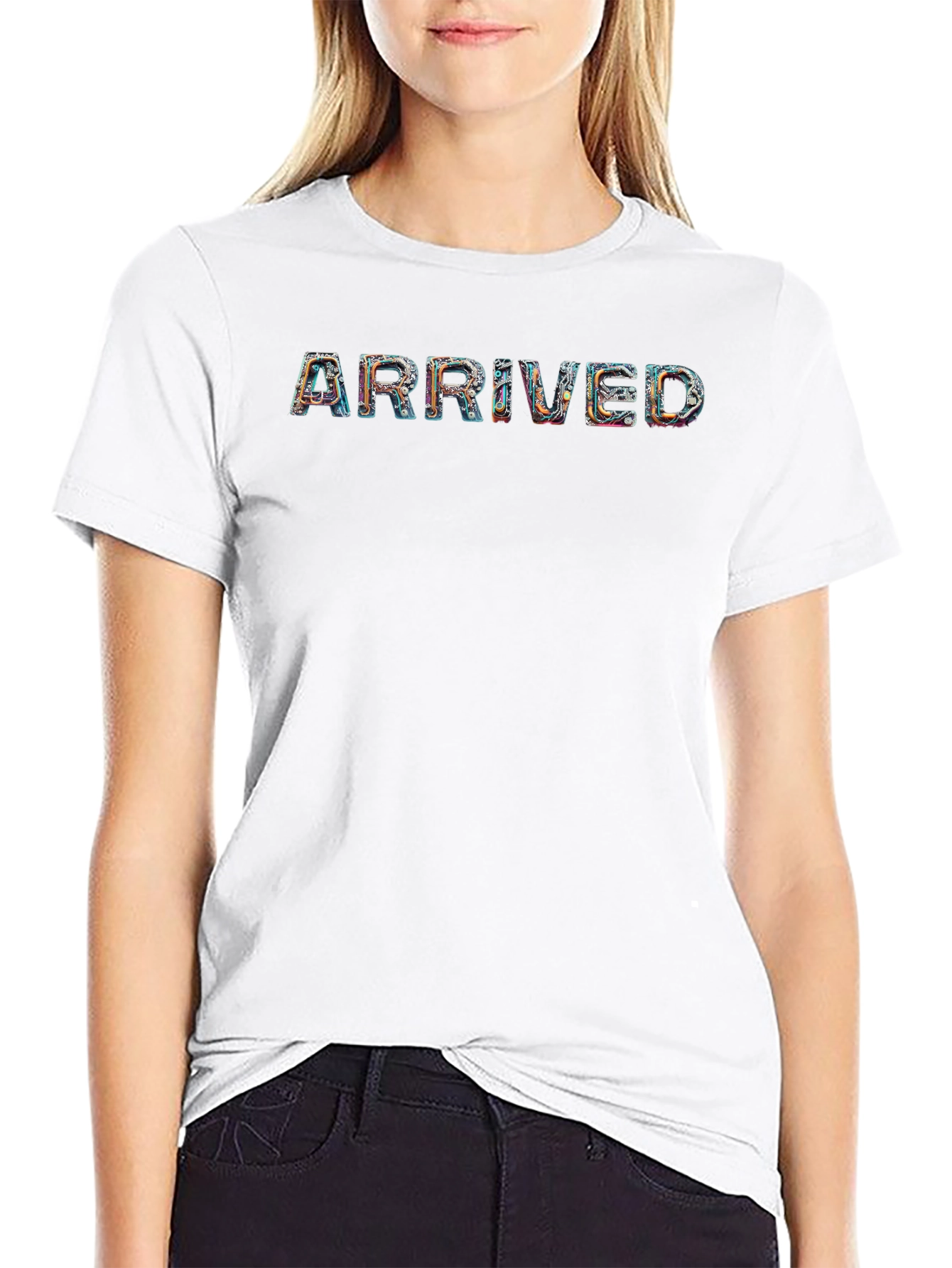 Arrived Graphic Tee - Stylish Mens Black T-Shirt