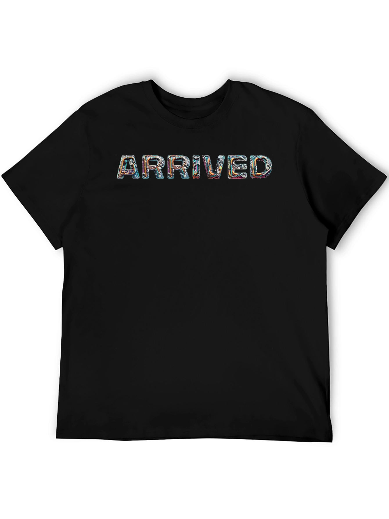 Arrived Graphic Tee - Stylish Mens Black T-Shirt