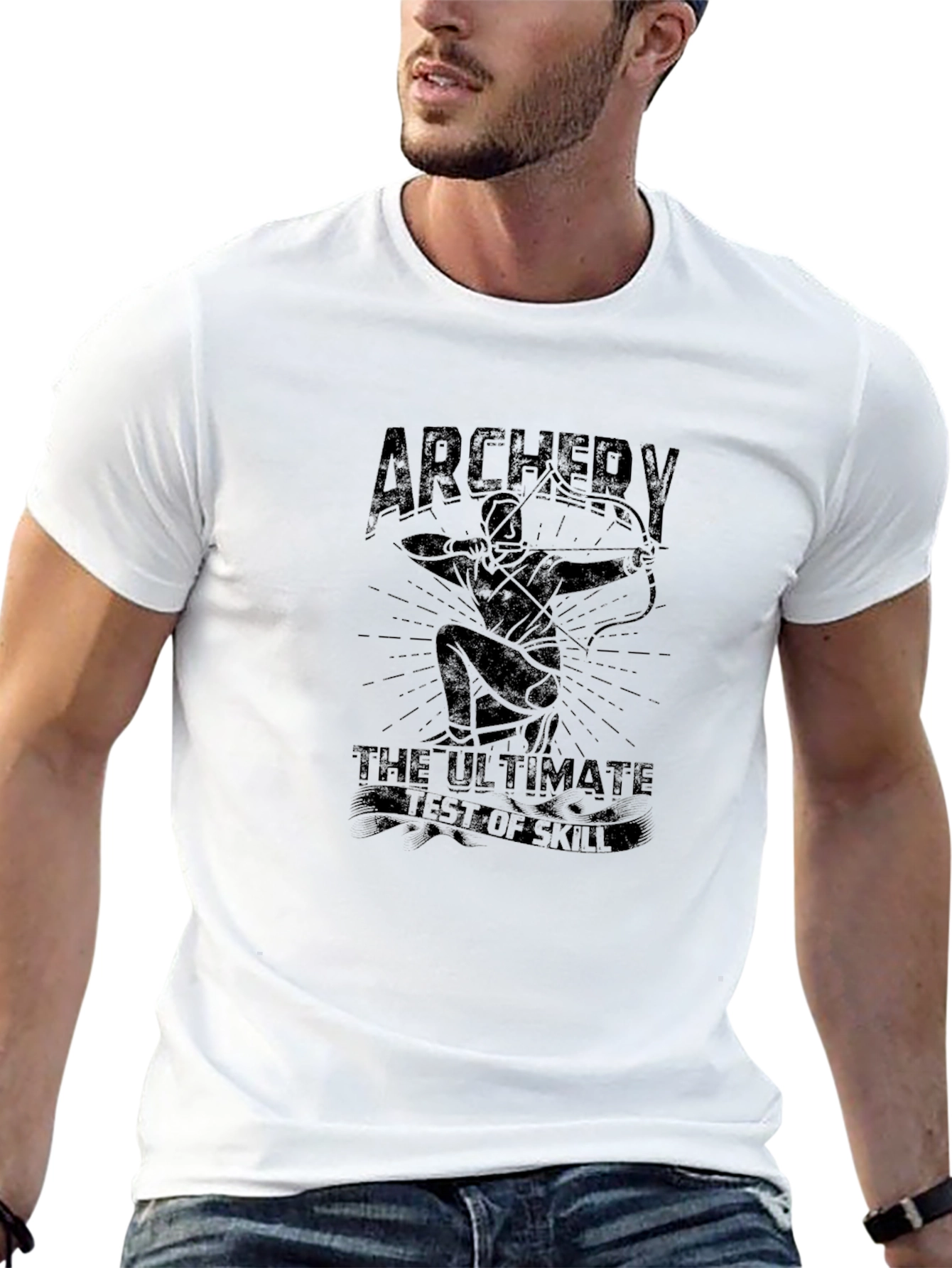 Archery T-Shirt: Ultimate Test of Skill Mens Black Tee