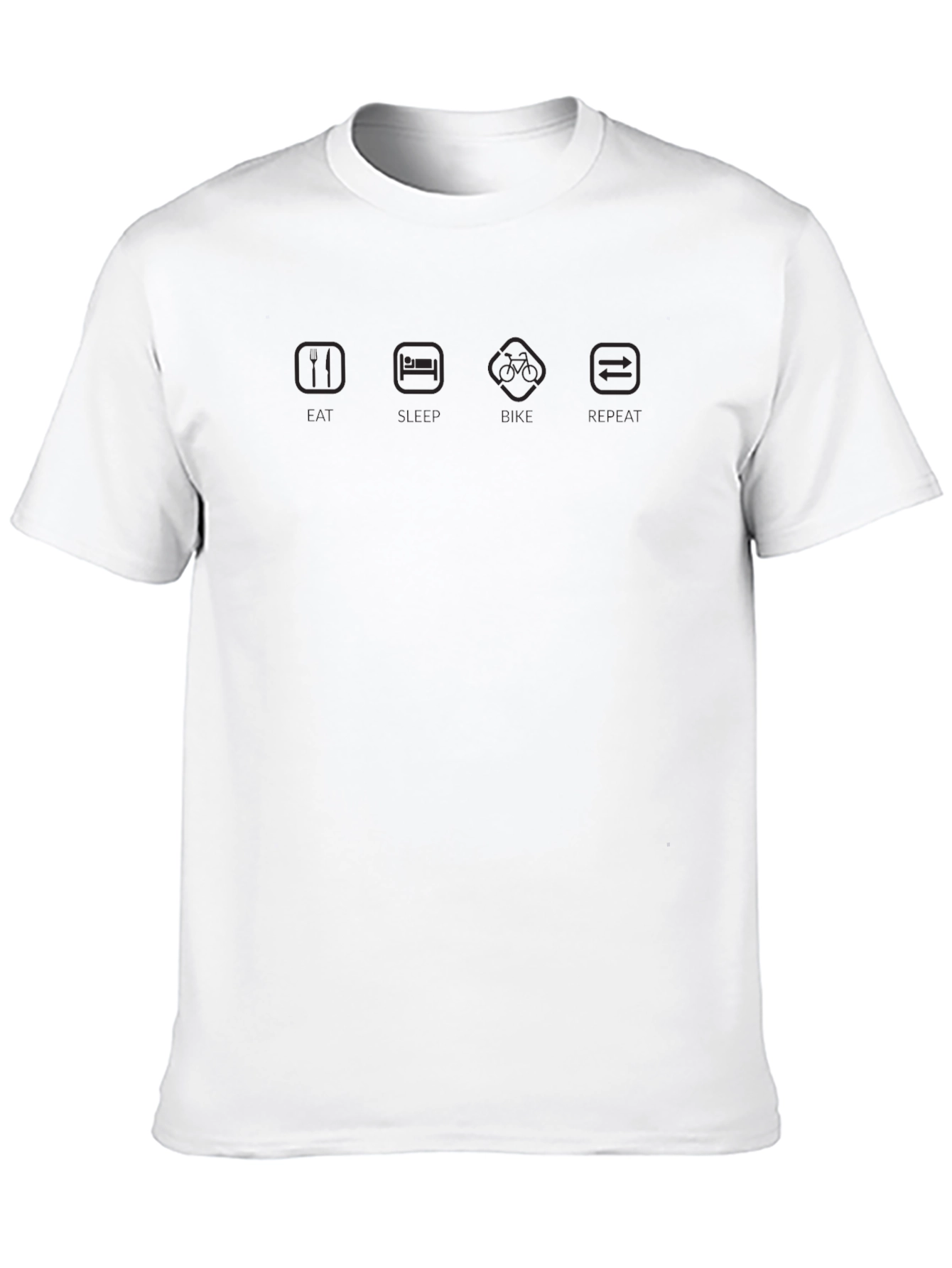 Eat Sleep Bike Repeat Black T-Shirt