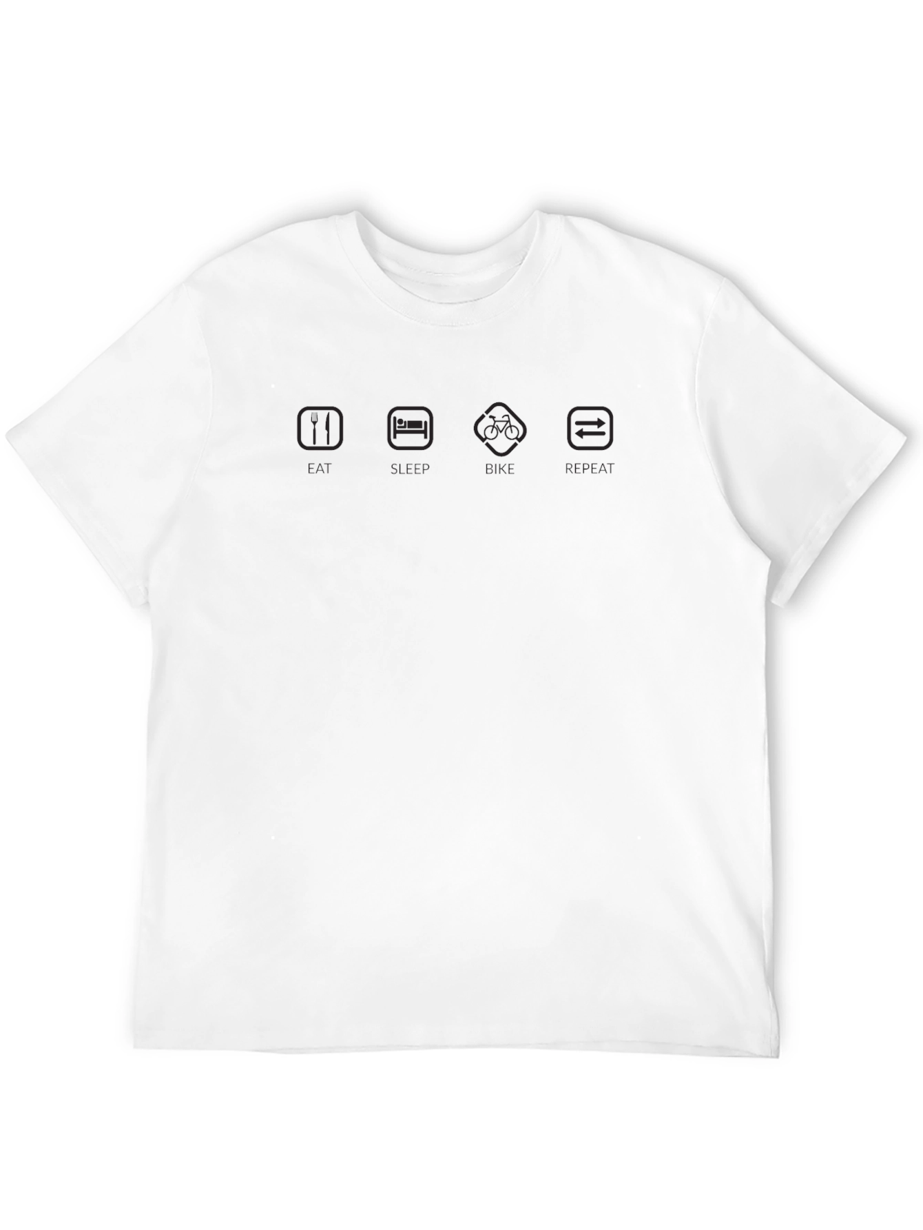 Eat Sleep Bike Repeat Black T-Shirt