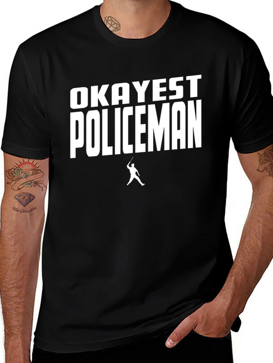 Okayest Policeman Black Graphic Tee