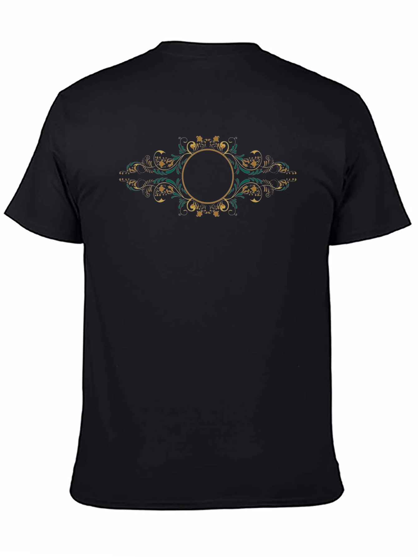 Elegant Ornate Black T-Shirt