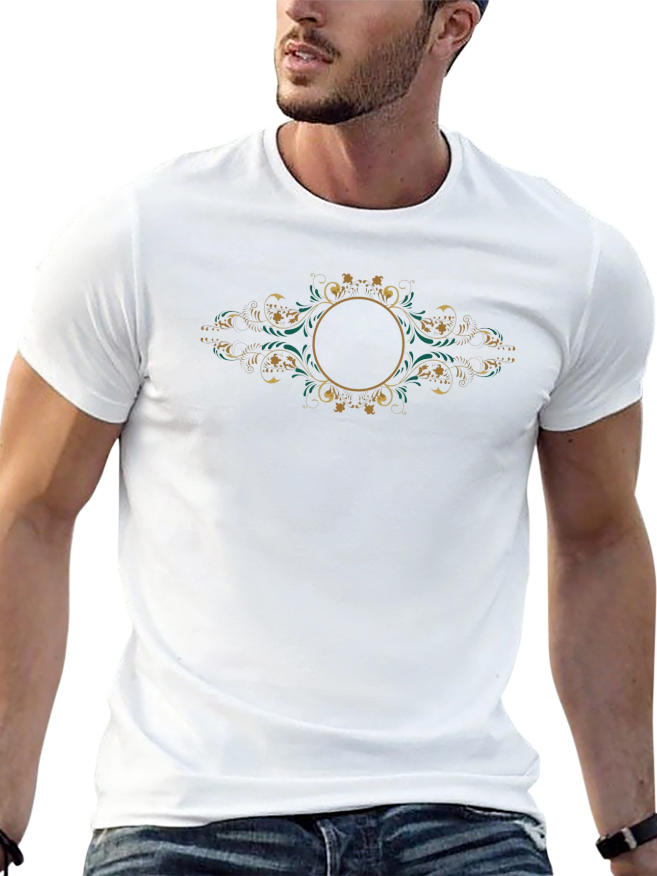 Elegant Ornate Black T-Shirt
