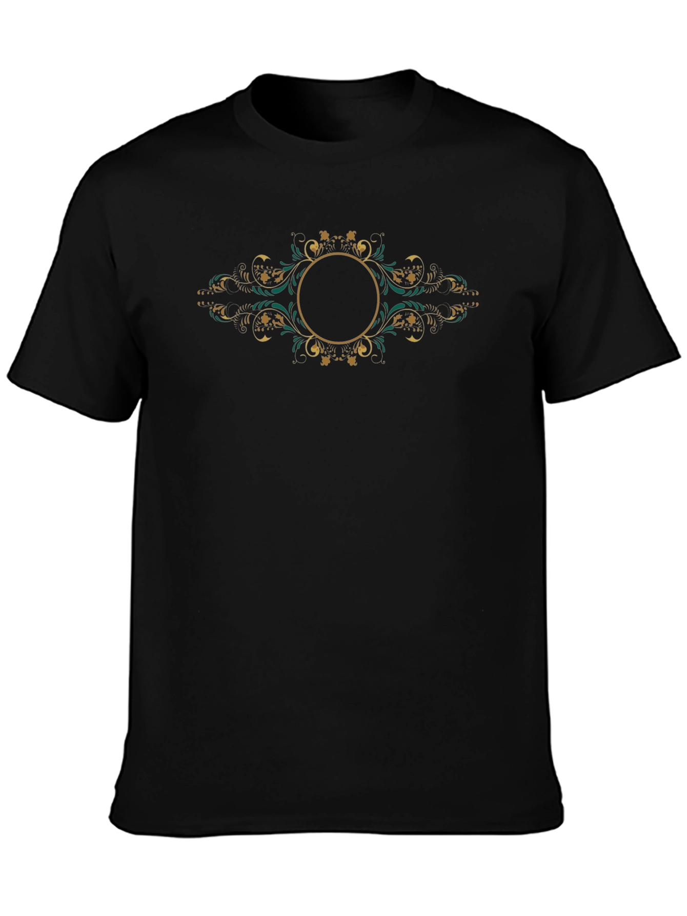 Elegant Ornate Black T-Shirt