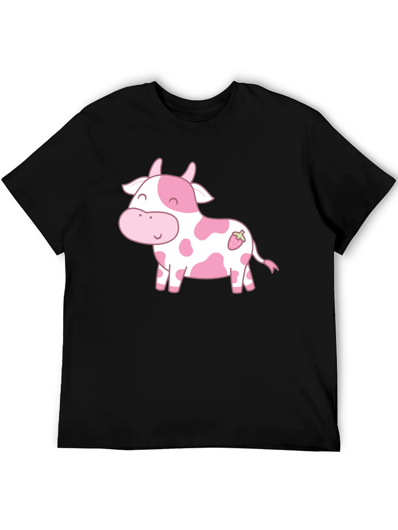 Cute Cow Strawberry Kawaii Graphic T-Shirt