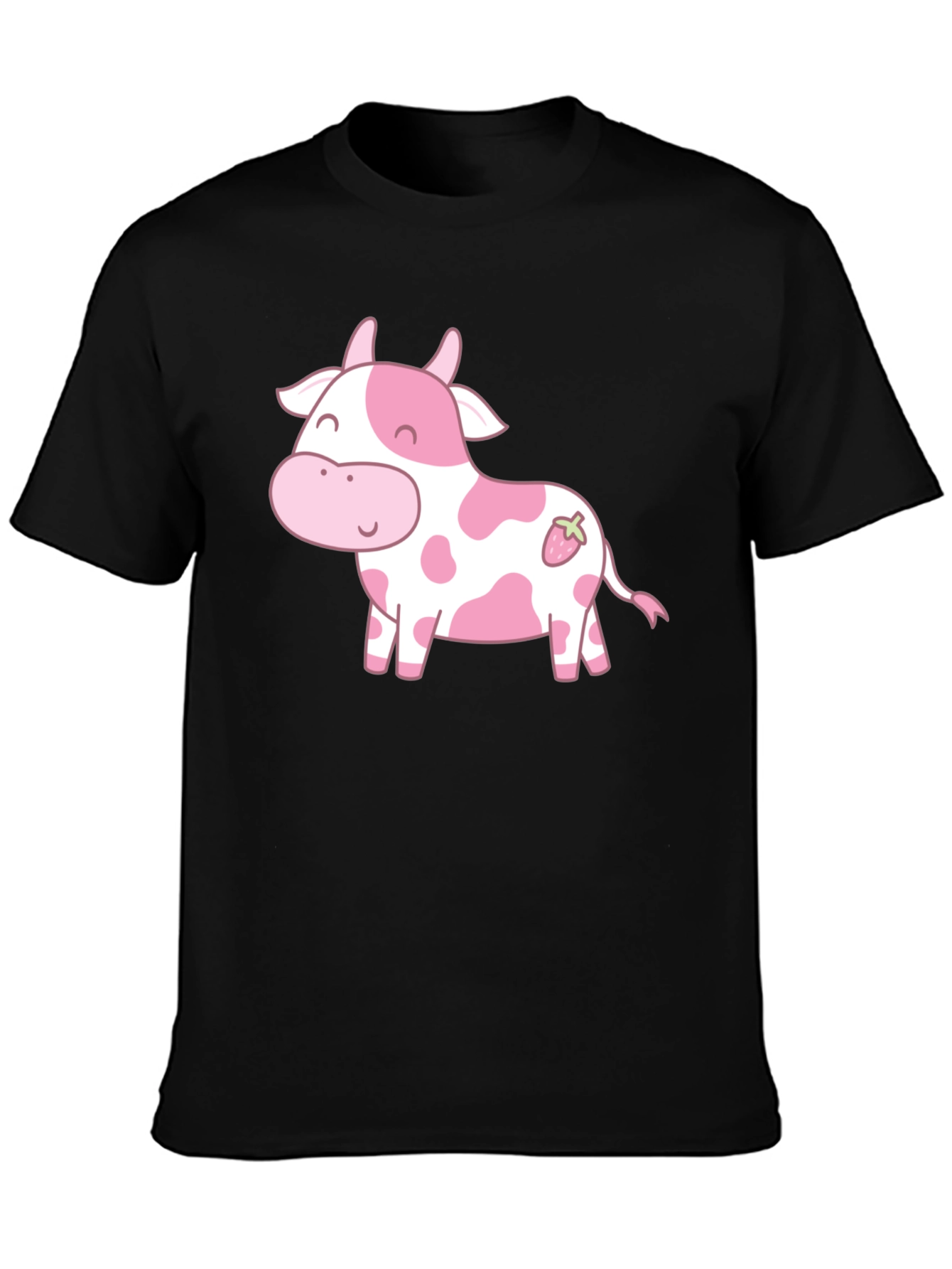 Cute Cow Strawberry Kawaii Graphic T-Shirt