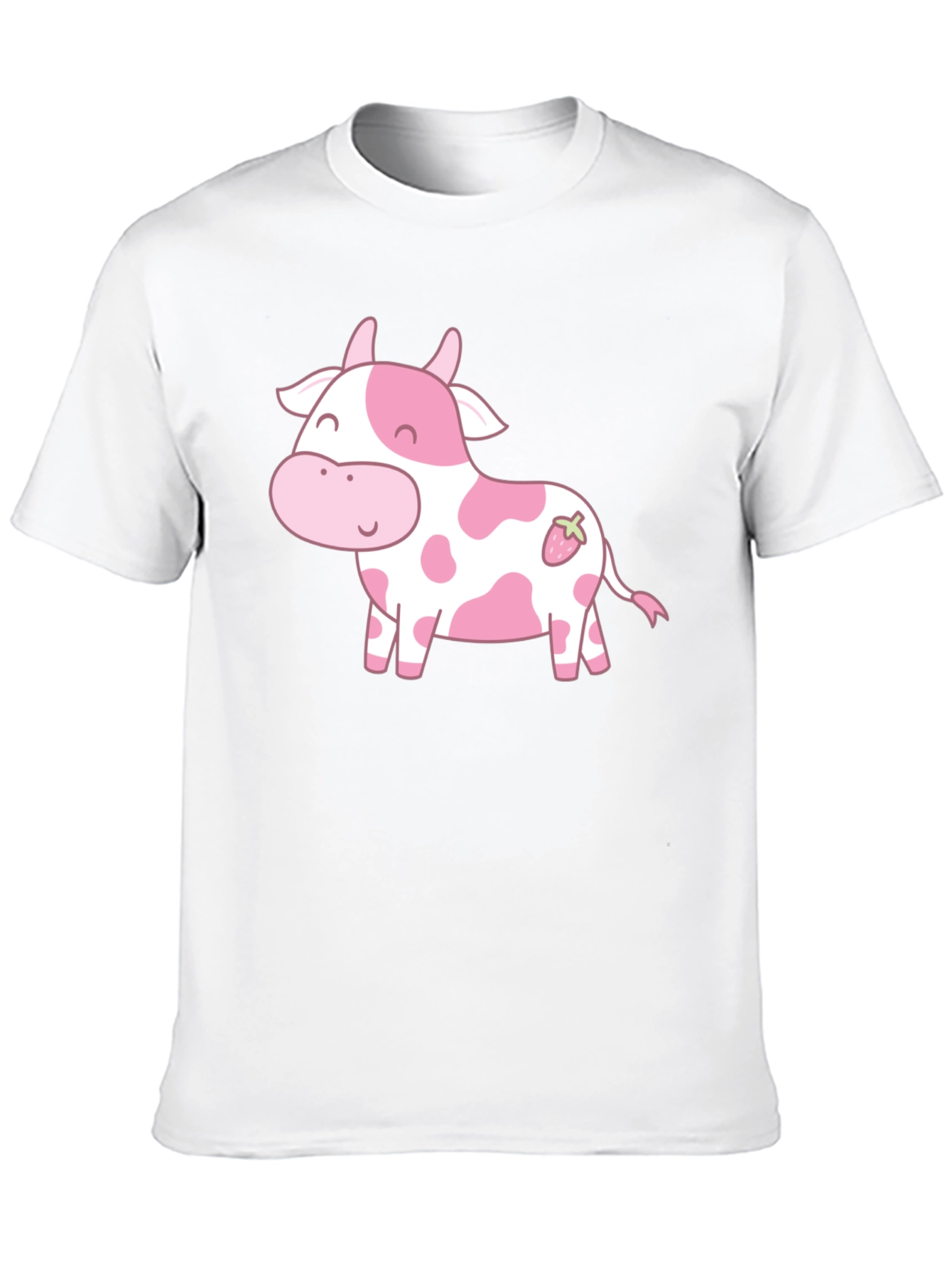 Cute Cow Strawberry Kawaii Graphic T-Shirt