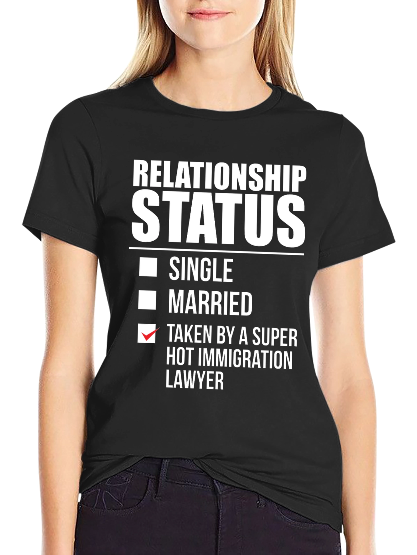 Relationship Status T-Shirt - Immigration Lawyer Humor