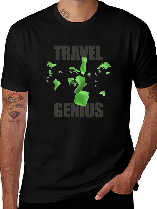 Travel Genius T-Shirt - World Map Design