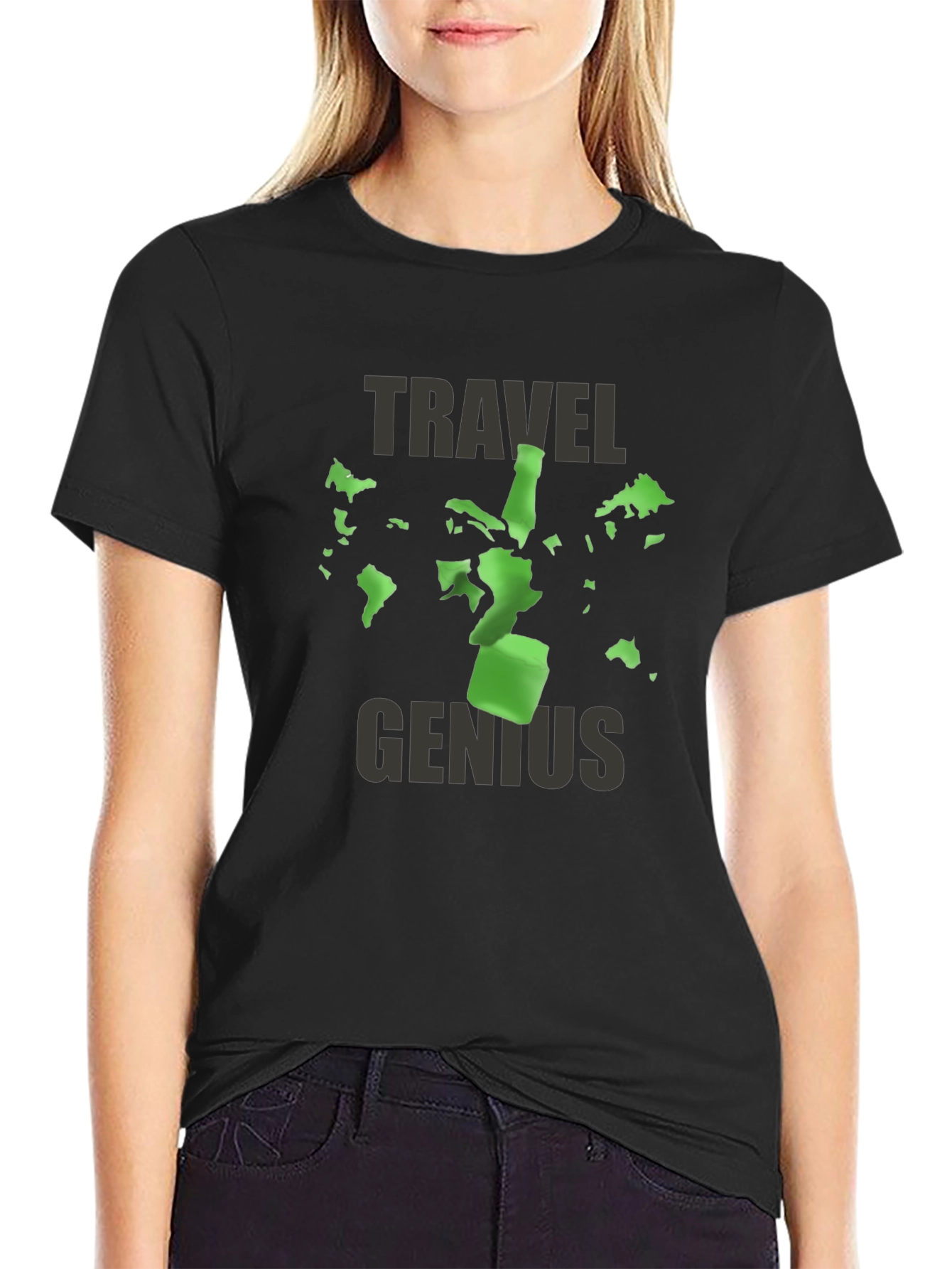 Travel Genius T-Shirt - World Map Design