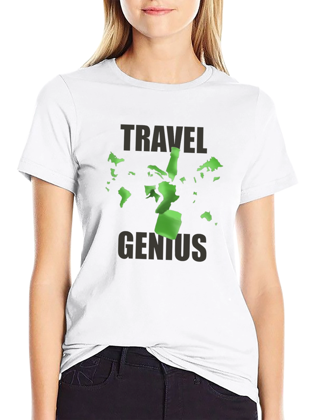 Travel Genius T-Shirt - World Map Design