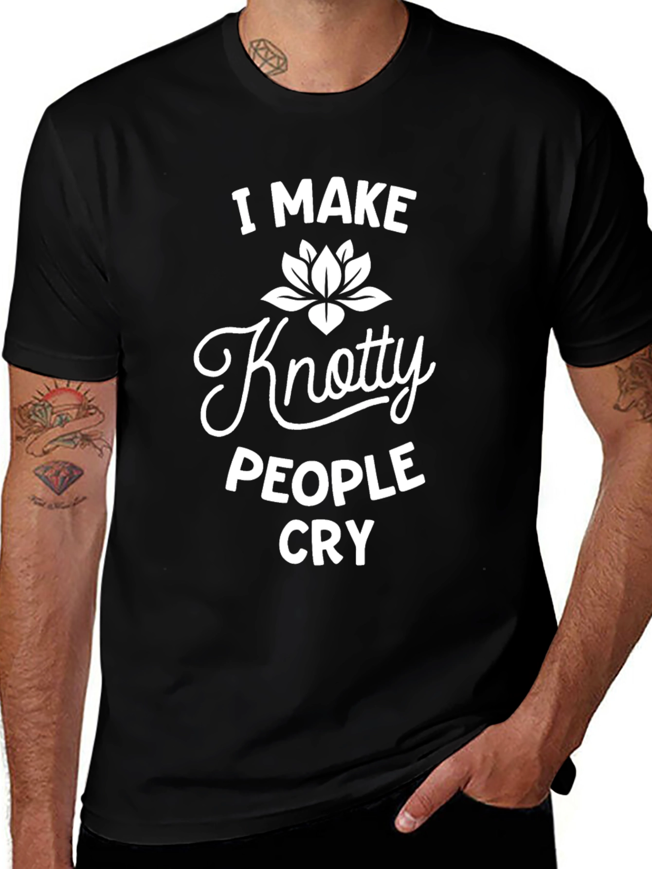 Knotty People Cry T-Shirt - Funny Sarcastic Tee