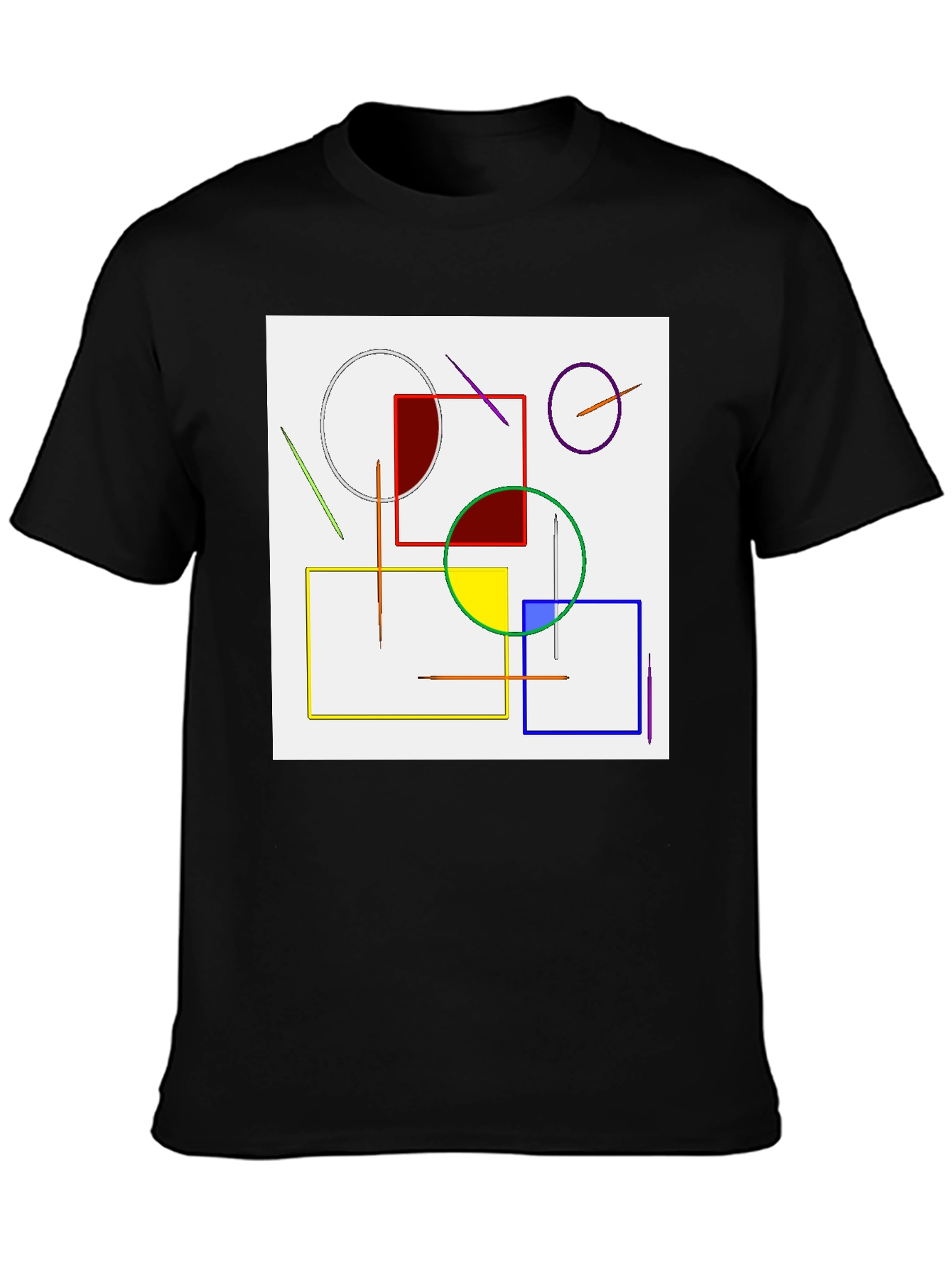 Abstract Geometric Art T-Shirt - Modern Design Tee