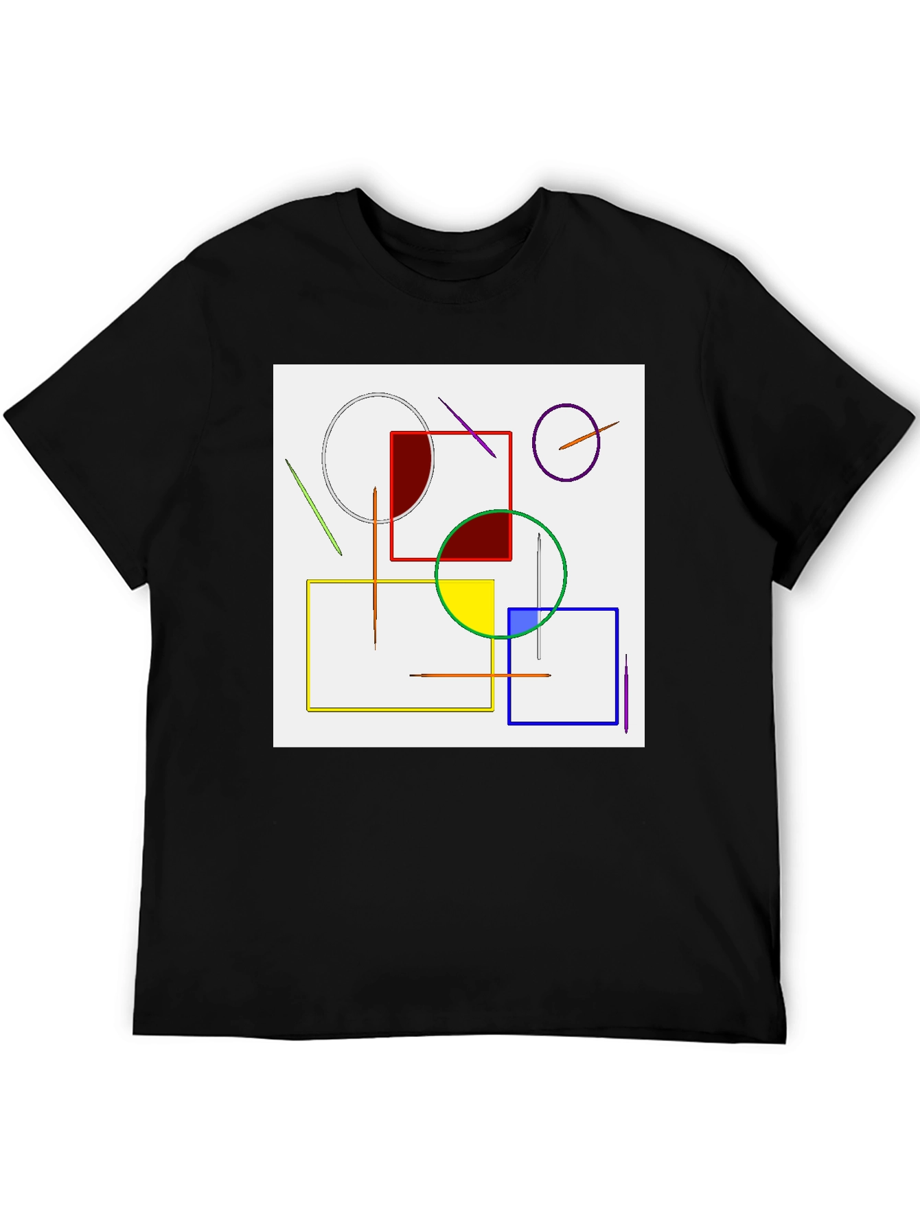 Abstract Geometric Art T-Shirt - Modern Design Tee