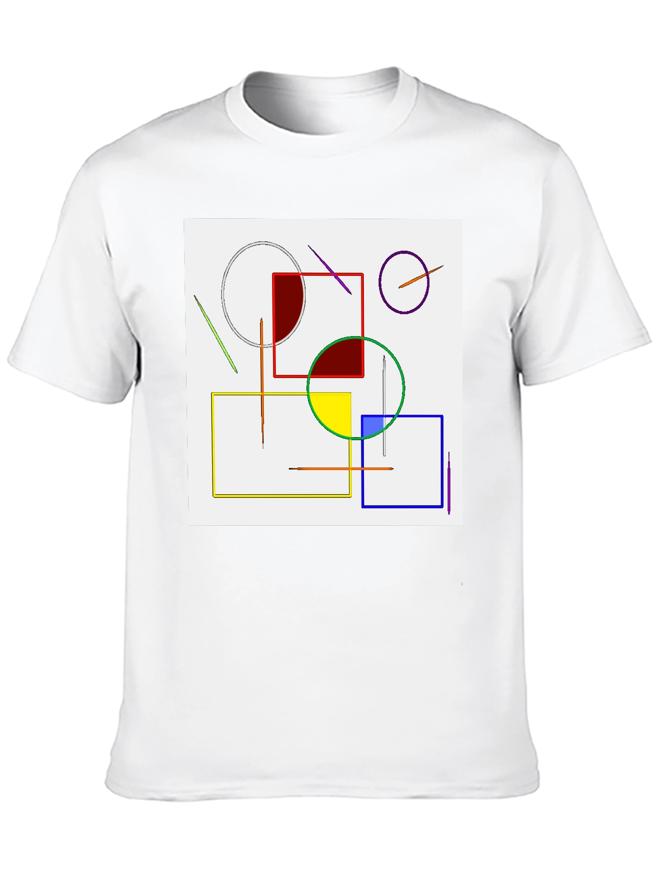 Abstract Geometric Art T-Shirt - Modern Design Tee