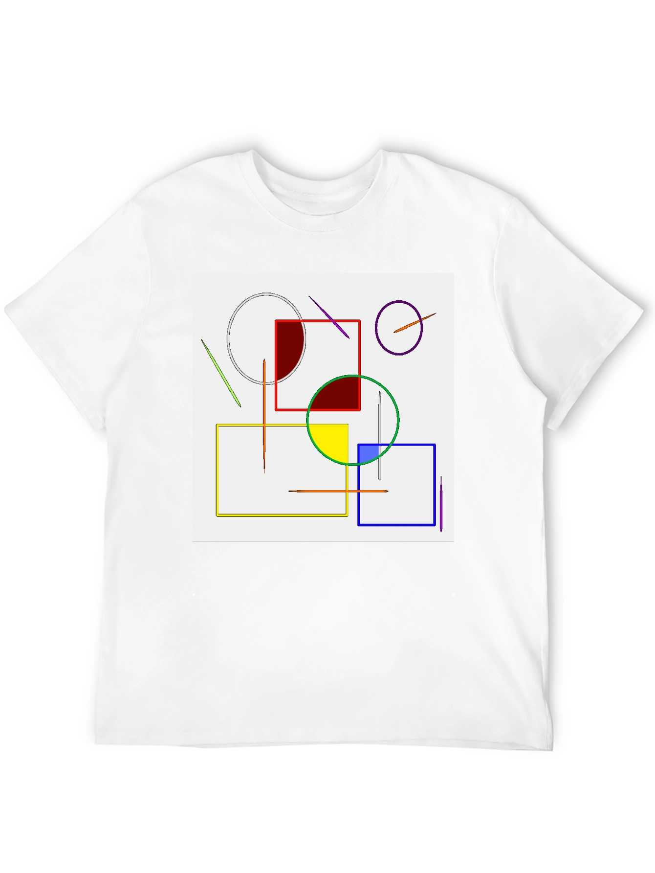 Abstract Geometric Art T-Shirt - Modern Design Tee