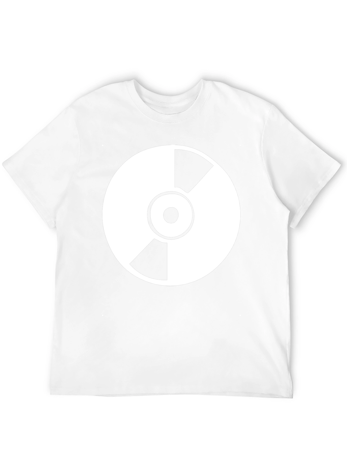 Black T-Shirt with White Radiation Symbol Graphic Tee