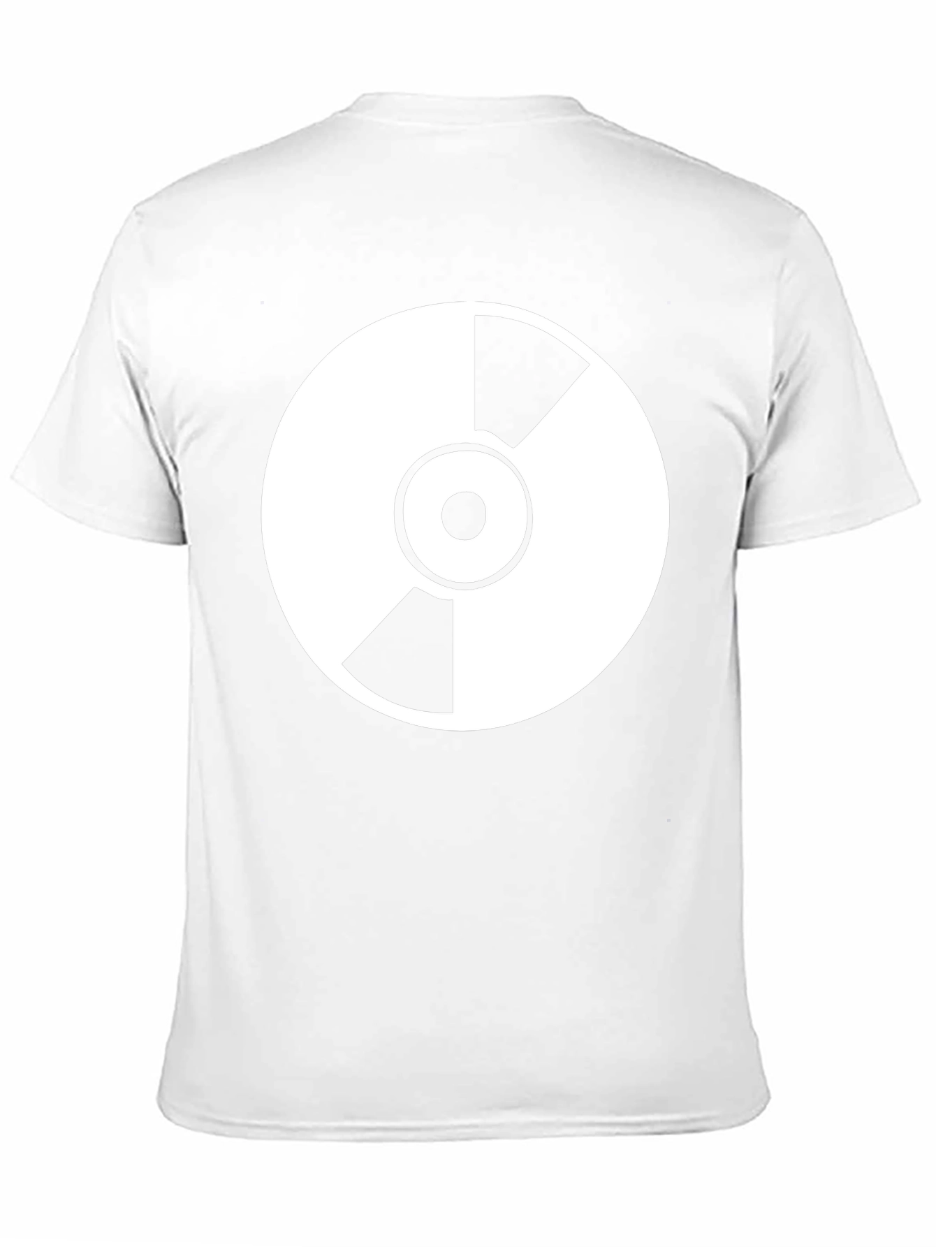 Black T-Shirt with White Radiation Symbol Graphic Tee
