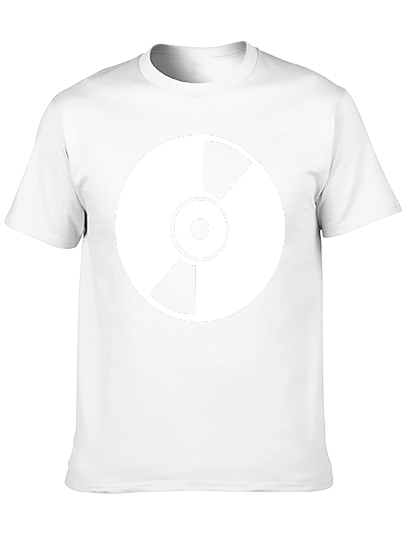 Black T-Shirt with White Radiation Symbol Graphic Tee