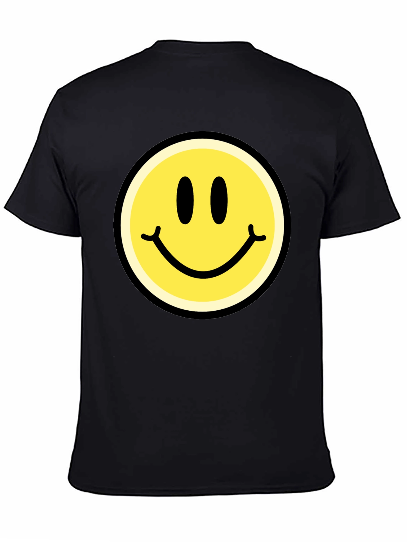 Smiley Face Graphic Black T-Shirt