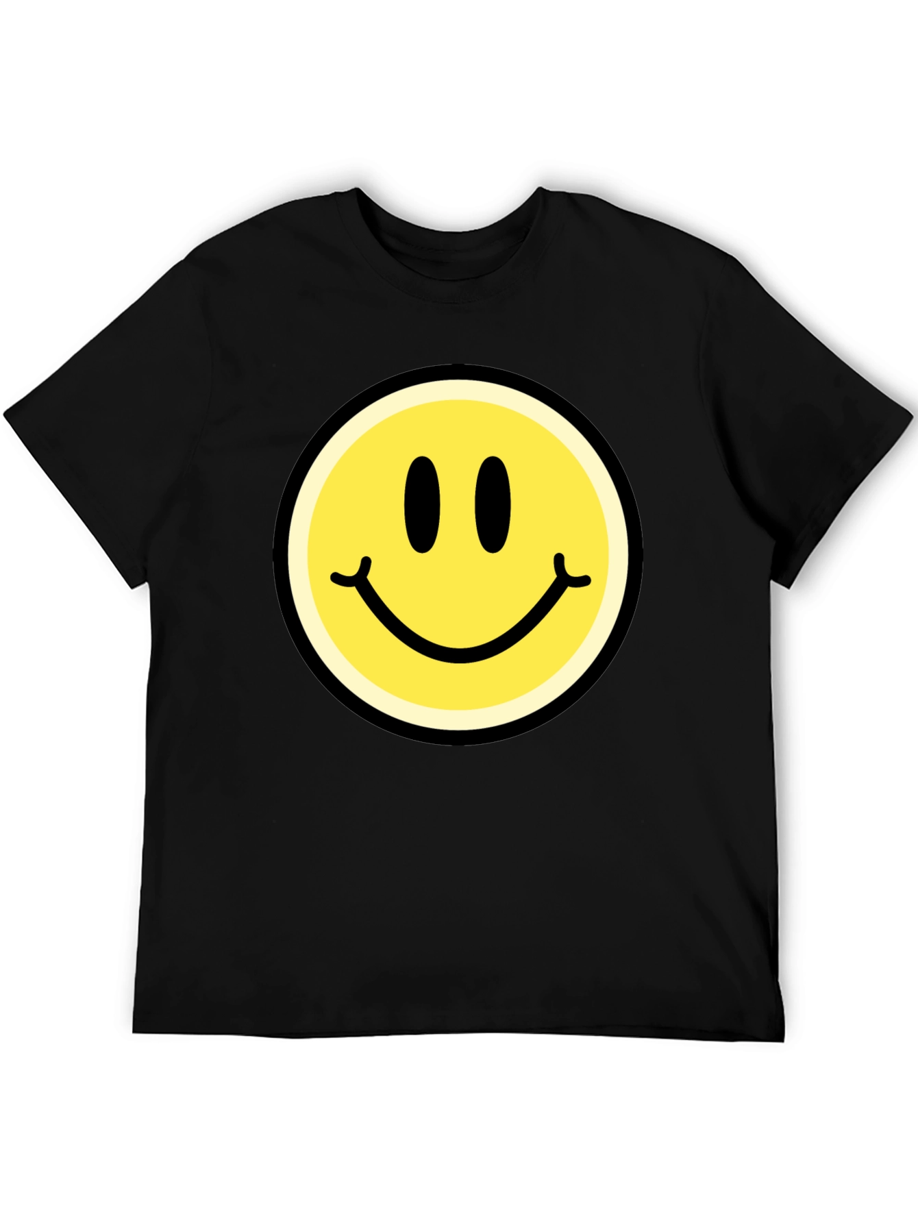 Smiley Face Graphic Black T-Shirt