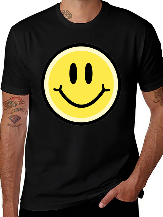 Smiley Face Graphic Black T-Shirt