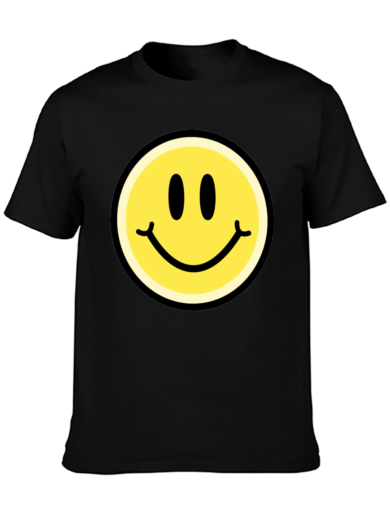 Smiley Face Graphic Black T-Shirt