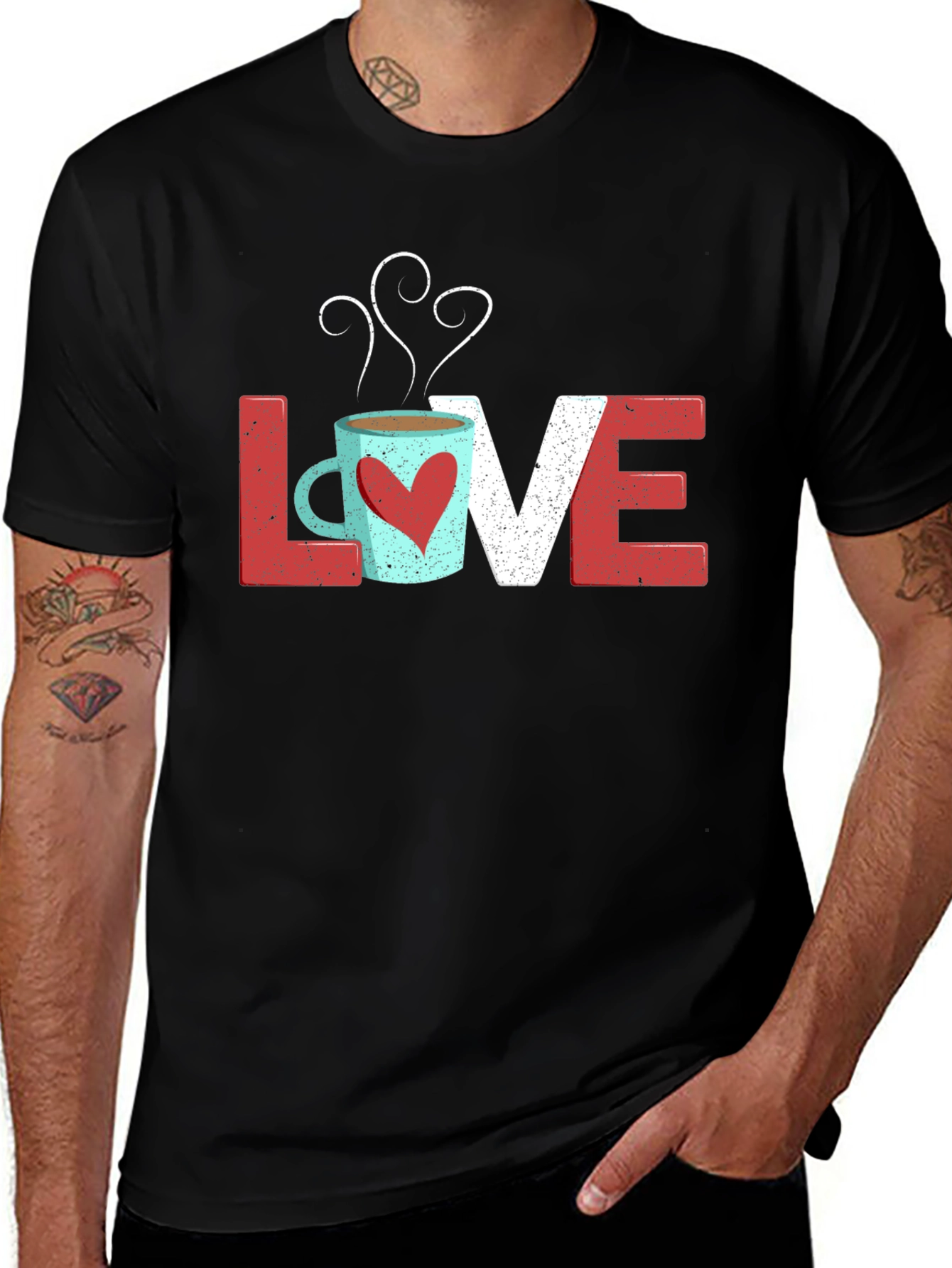 Love Coffee Graphic Tee - Unisex Black T-Shirt
