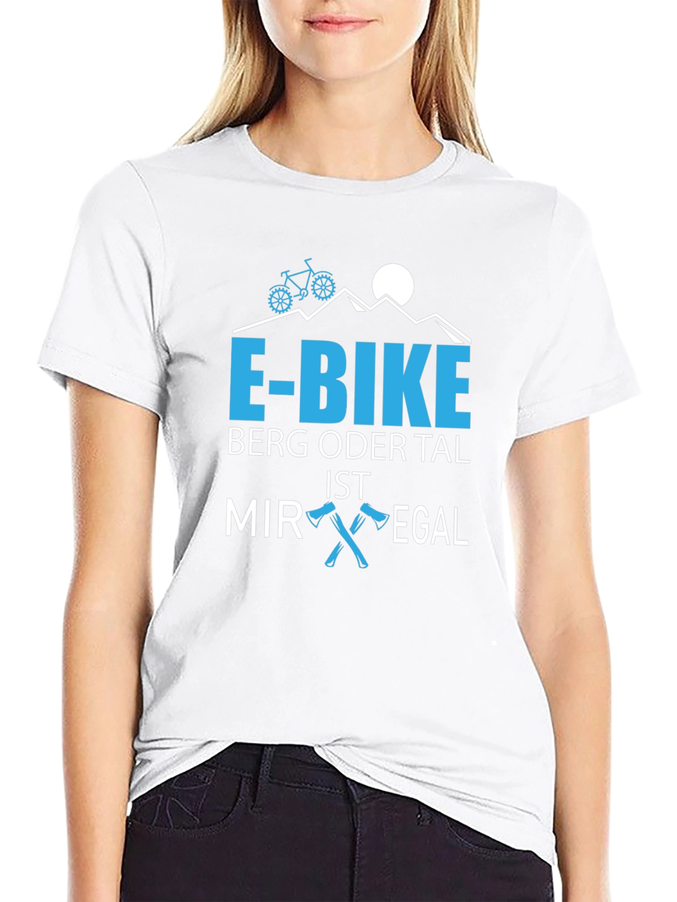 E-Bike Berg Oder Tal T-Shirt Mountain Bike Shirt