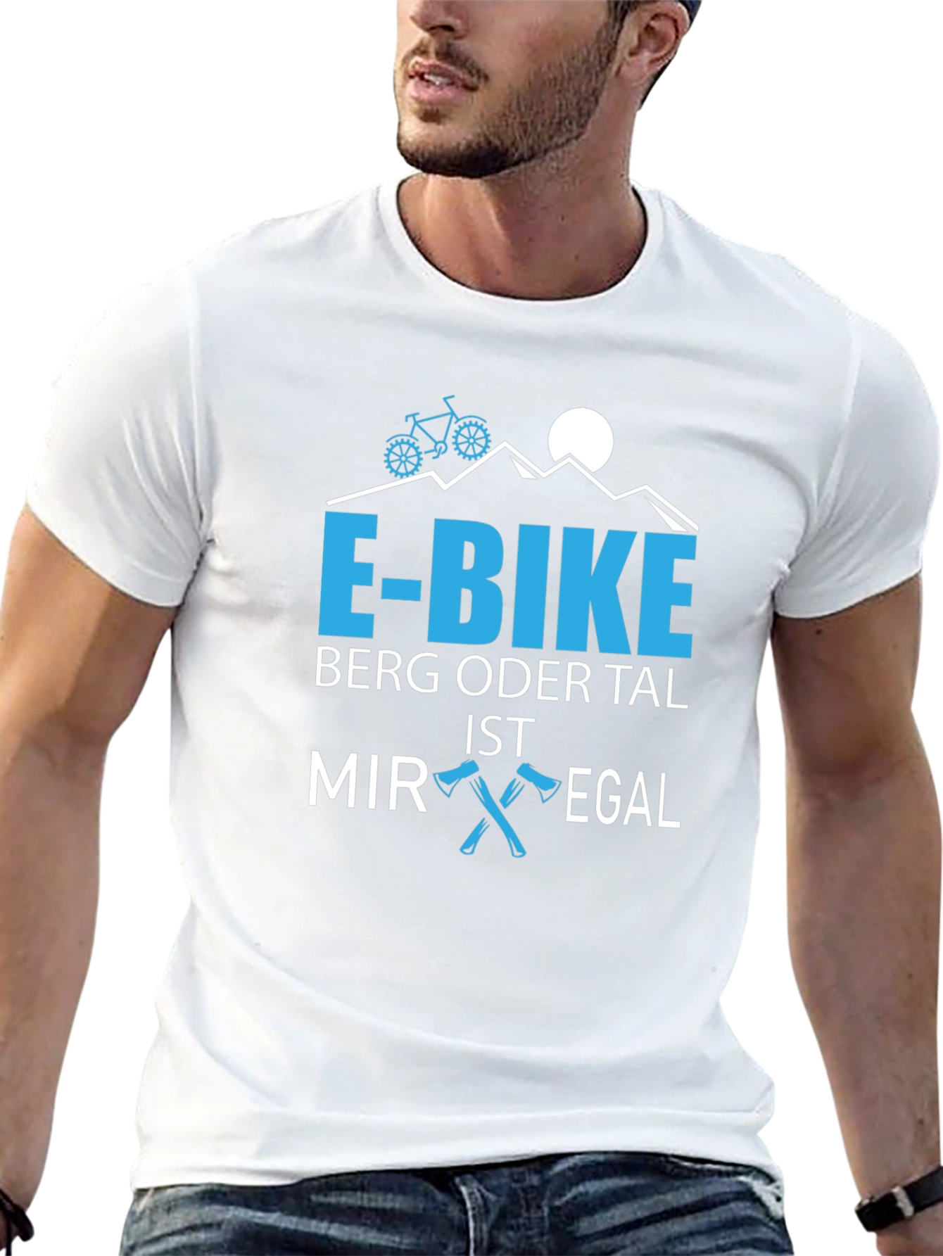 E-Bike Berg Oder Tal T-Shirt Mountain Bike Shirt