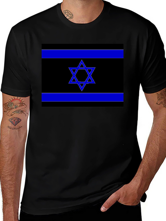 Israel Flag Graphic Tee - Black T-Shirt