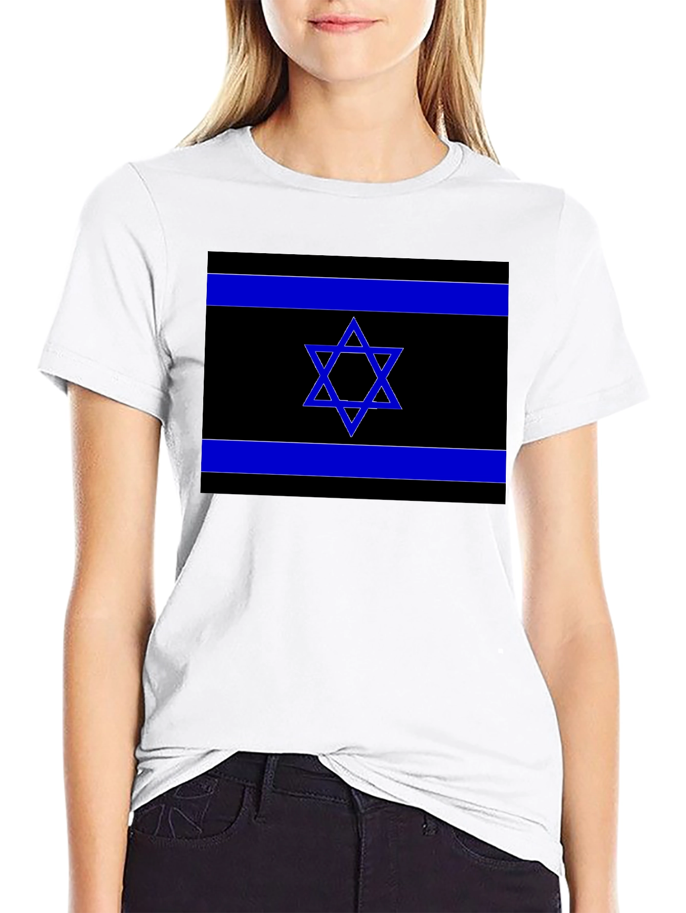 Israel Flag Graphic Tee - Black T-Shirt