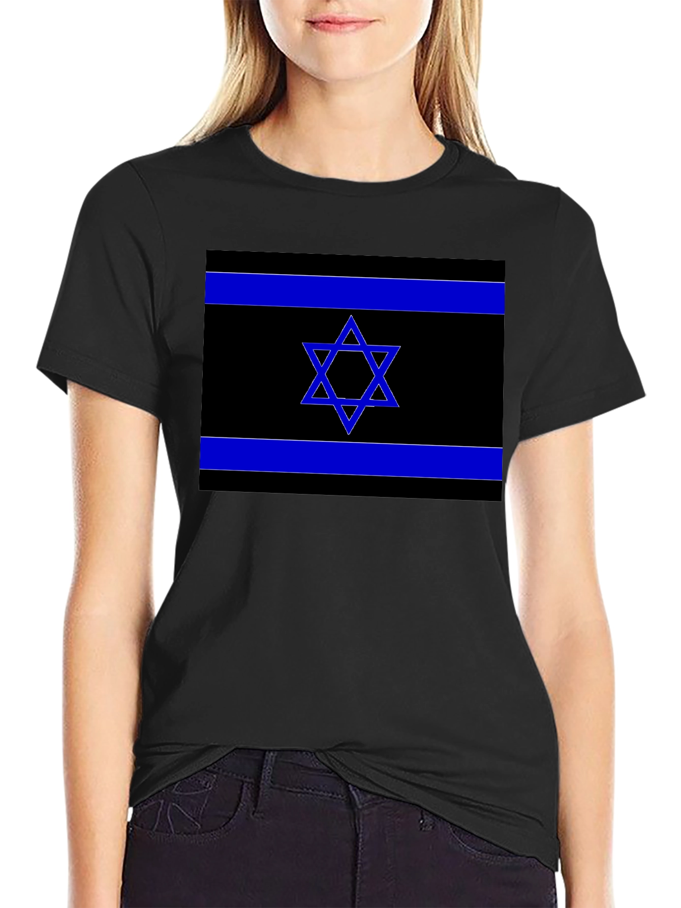 Israel Flag Graphic Tee - Black T-Shirt
