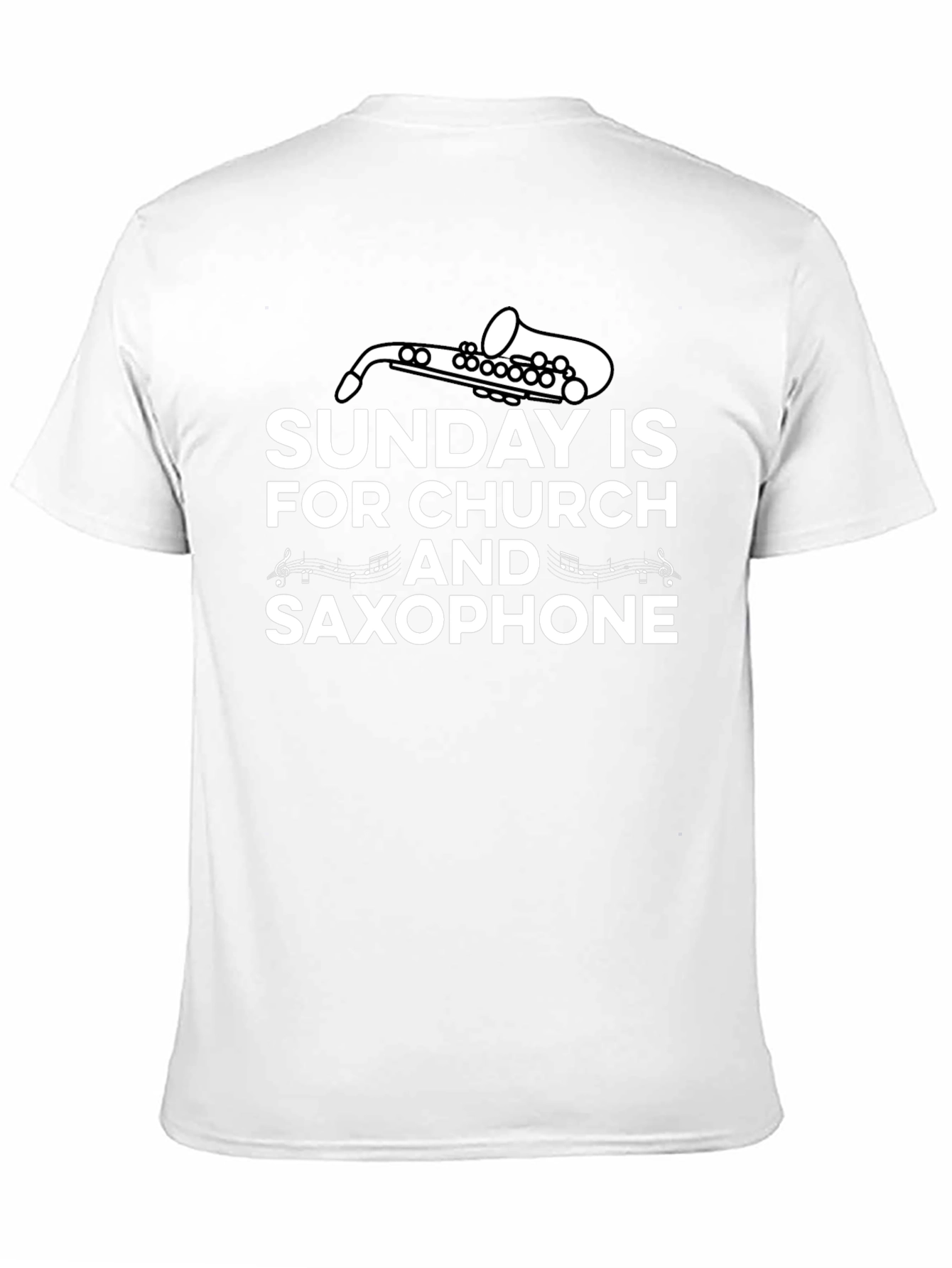 Sunday Church Saxophone Graphic T-Shirt