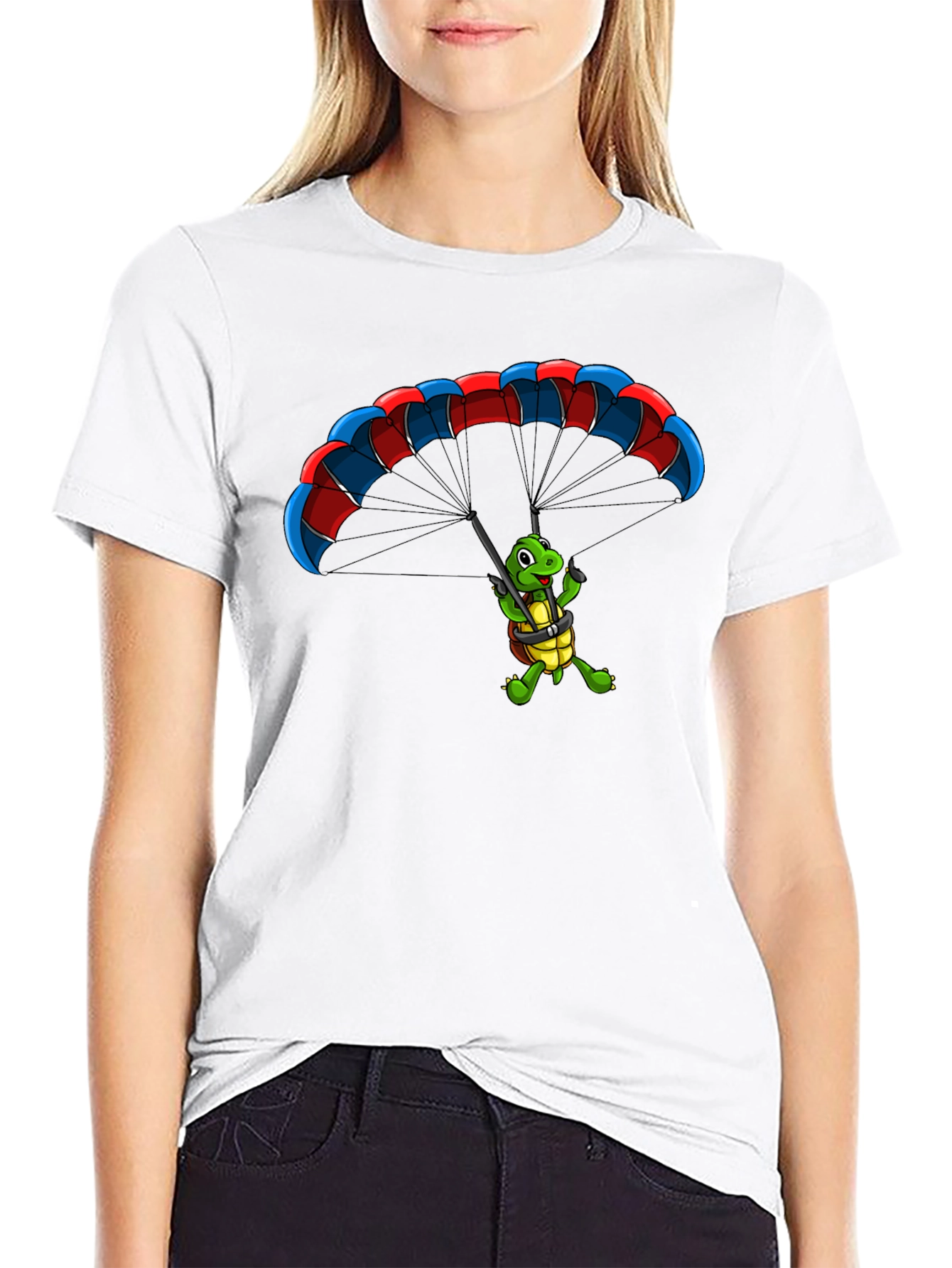 Turtle Parachute Graphic Tee - Fun & Unique Design