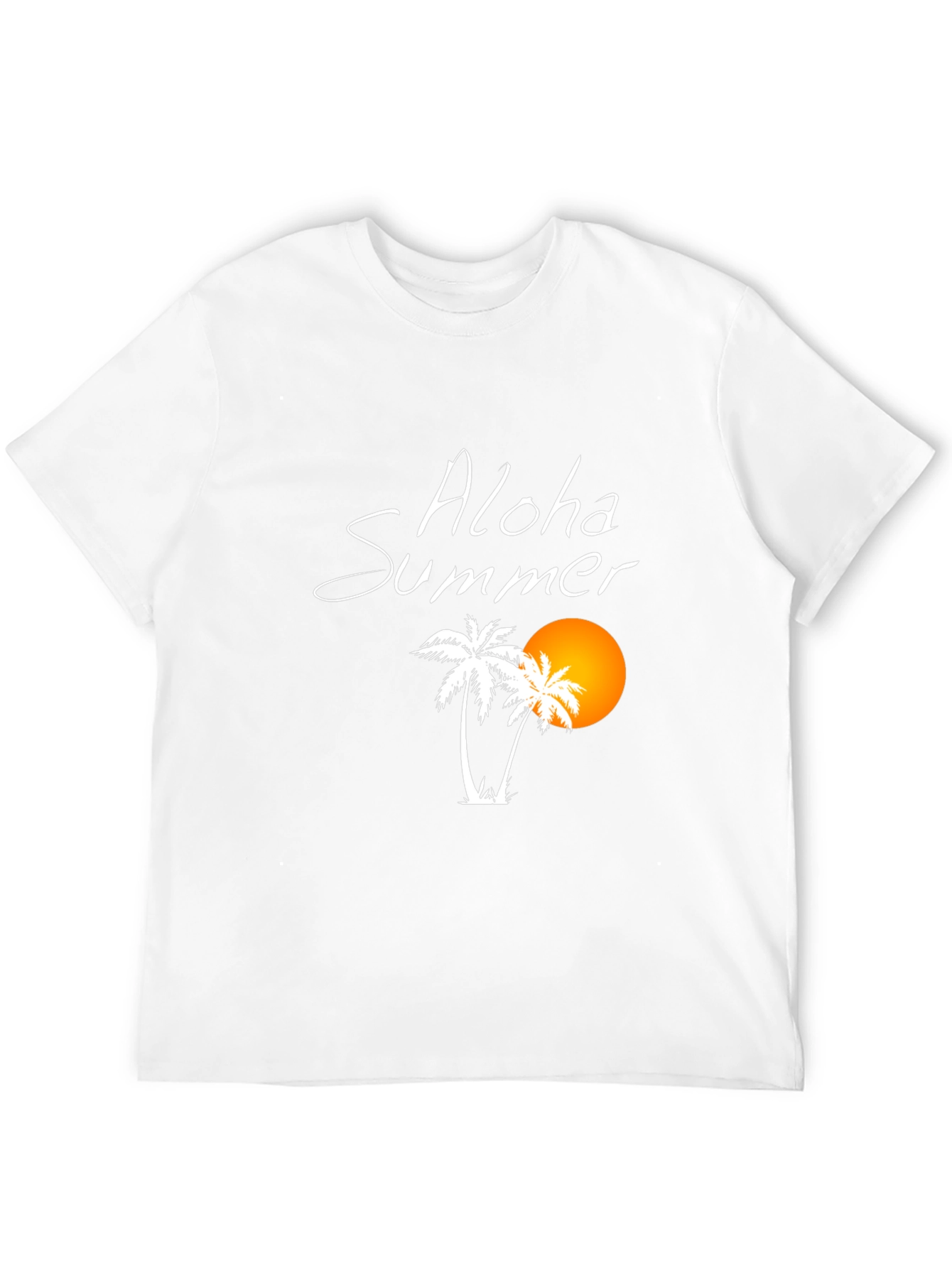 Aloha Summer Black Graphic T-Shirt
