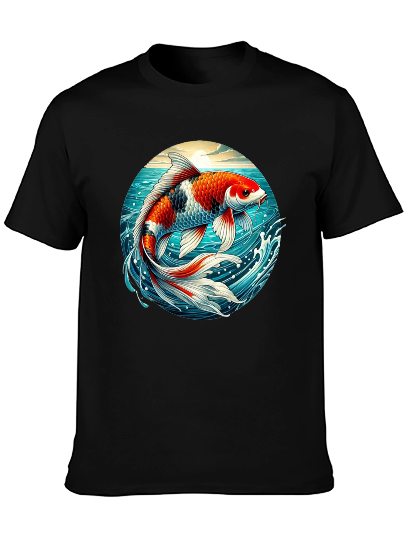 Koi Fish Graphic T-Shirt - Artistic Design