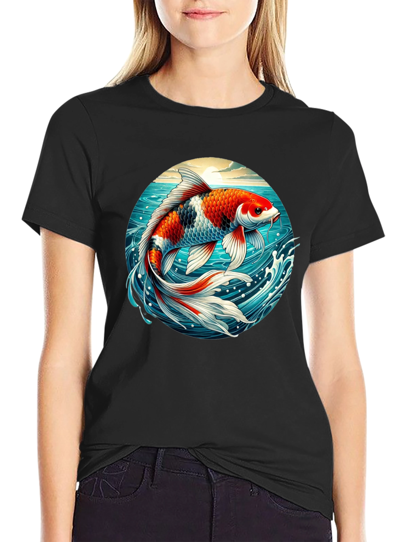 Koi Fish Graphic T-Shirt - Artistic Design