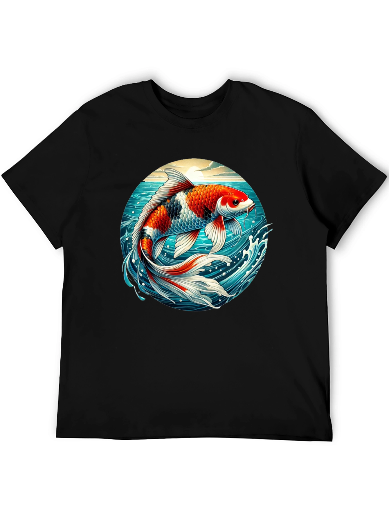 Koi Fish Graphic T-Shirt - Artistic Design